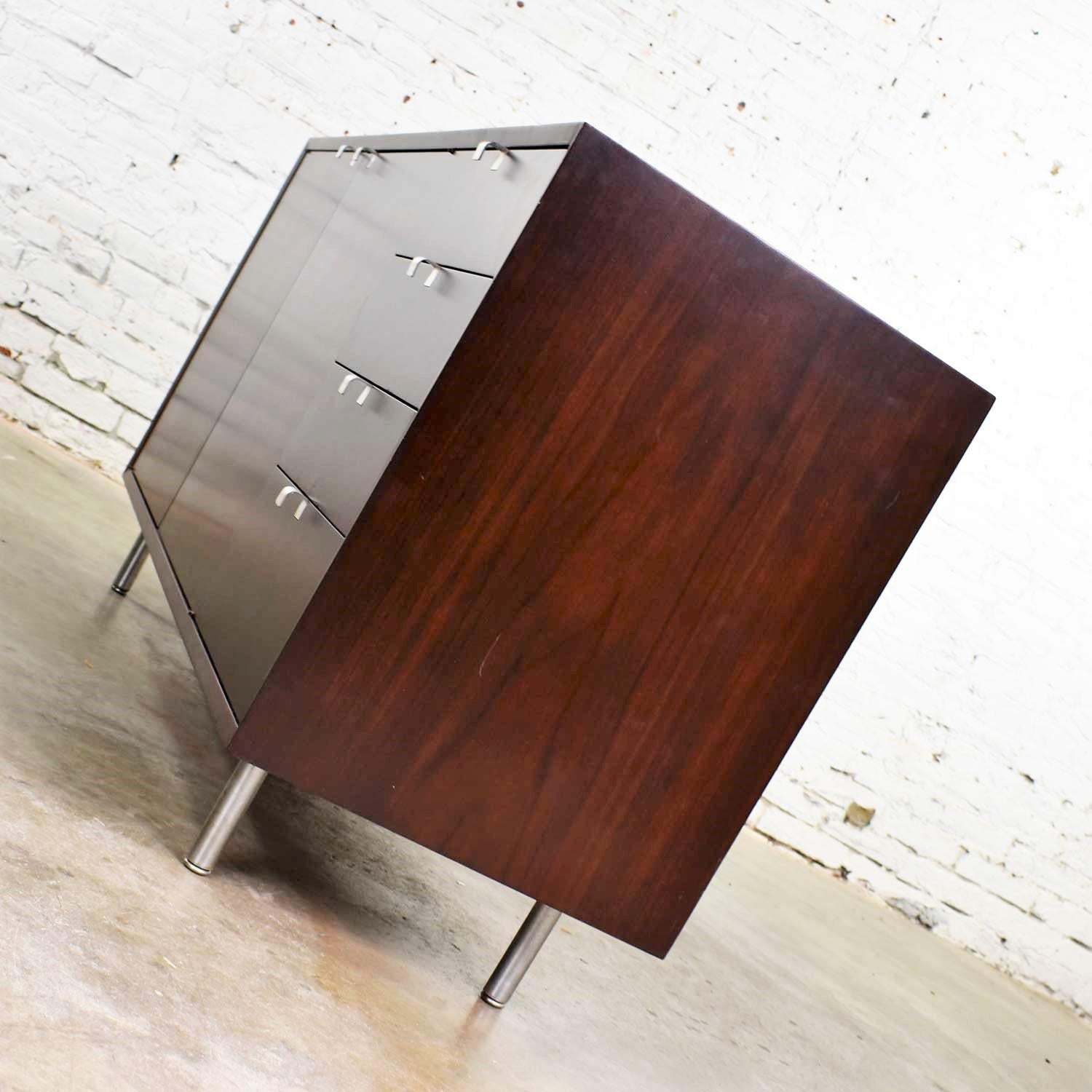 American Early Basic Cabinet Series Walnut Sideboard Credenza by George Nelson for Herman