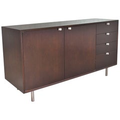 Early Basic Cabinet Series Walnut Sideboard Credenza by George Nelson for Herman