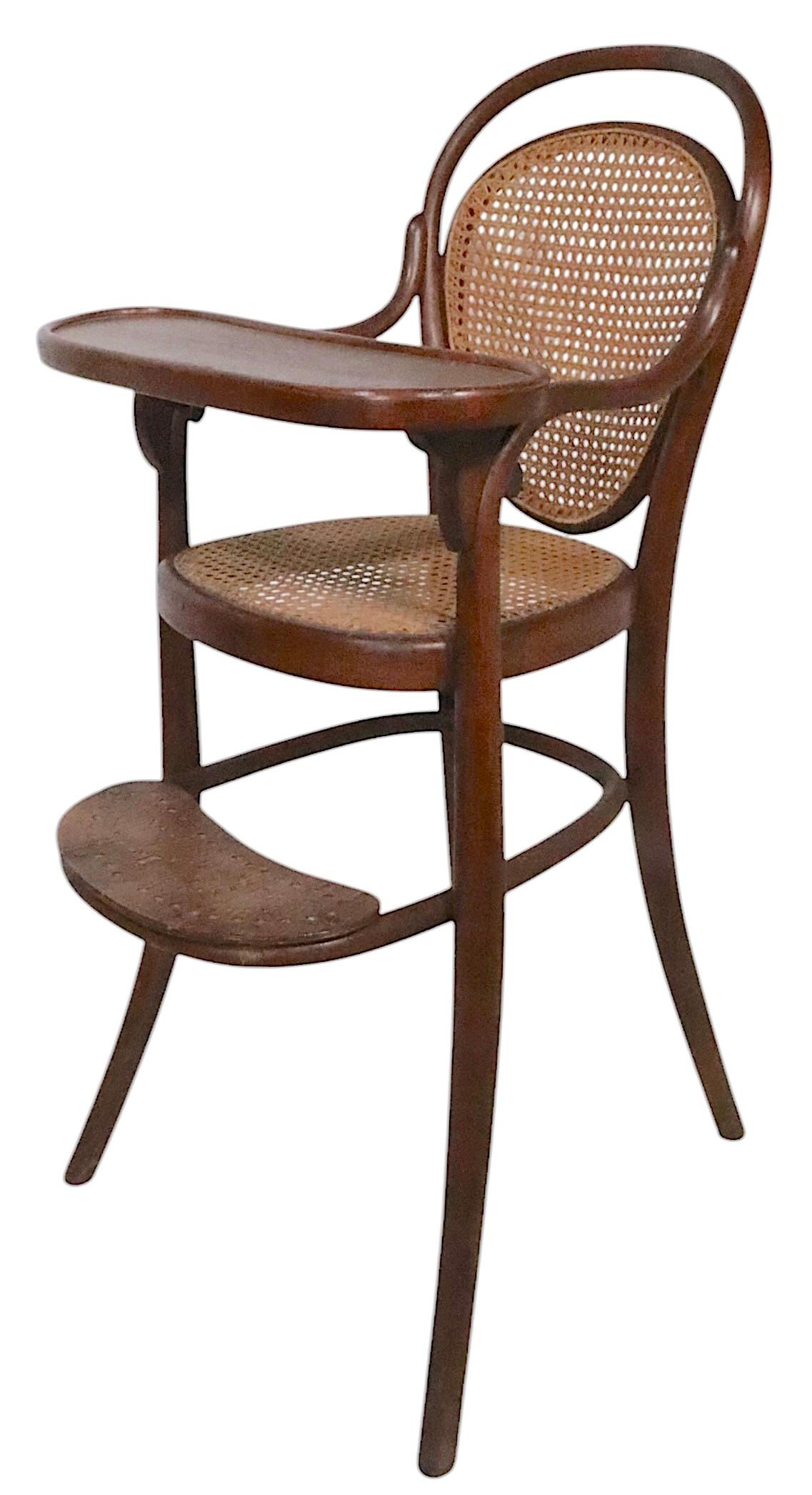 Early Bentwood  Vienna Secessionist Highchair att. to Thonet 8