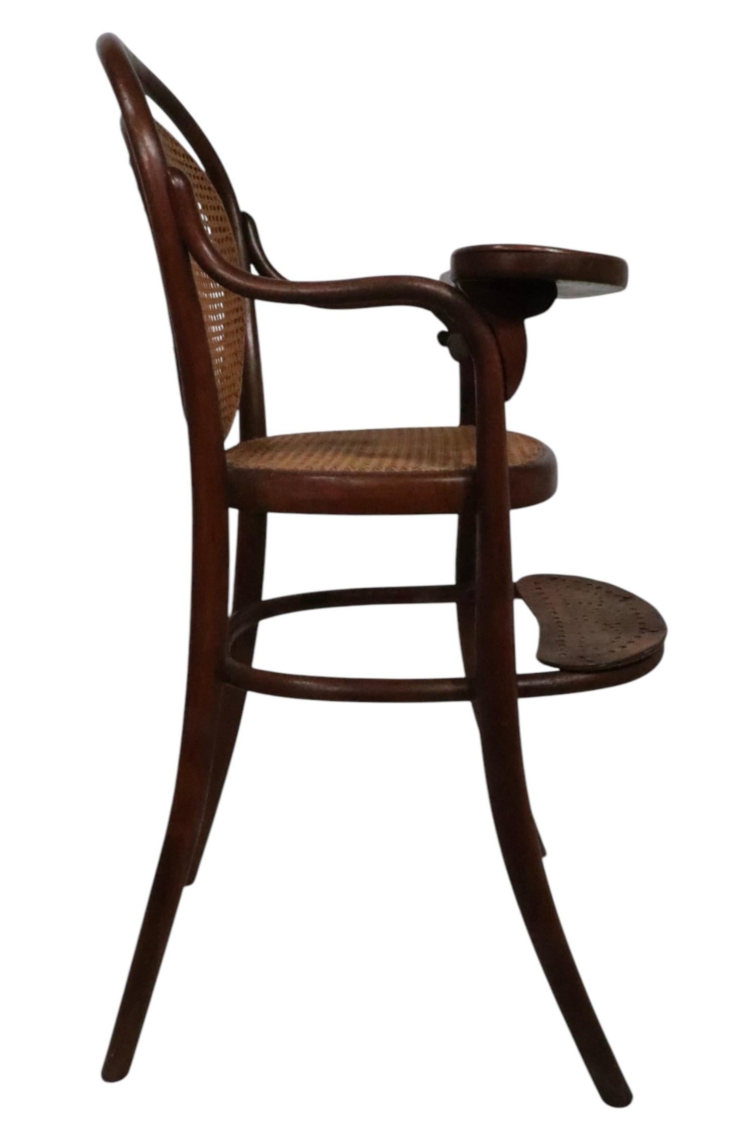 Early Bentwood  Vienna Secessionist Highchair att. to Thonet 11