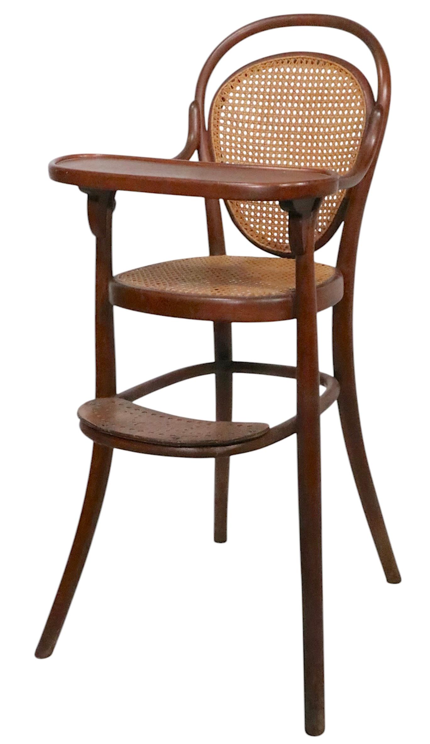 Early Bentwood  Vienna Secessionist Highchair att. to Thonet In Good Condition In New York, NY