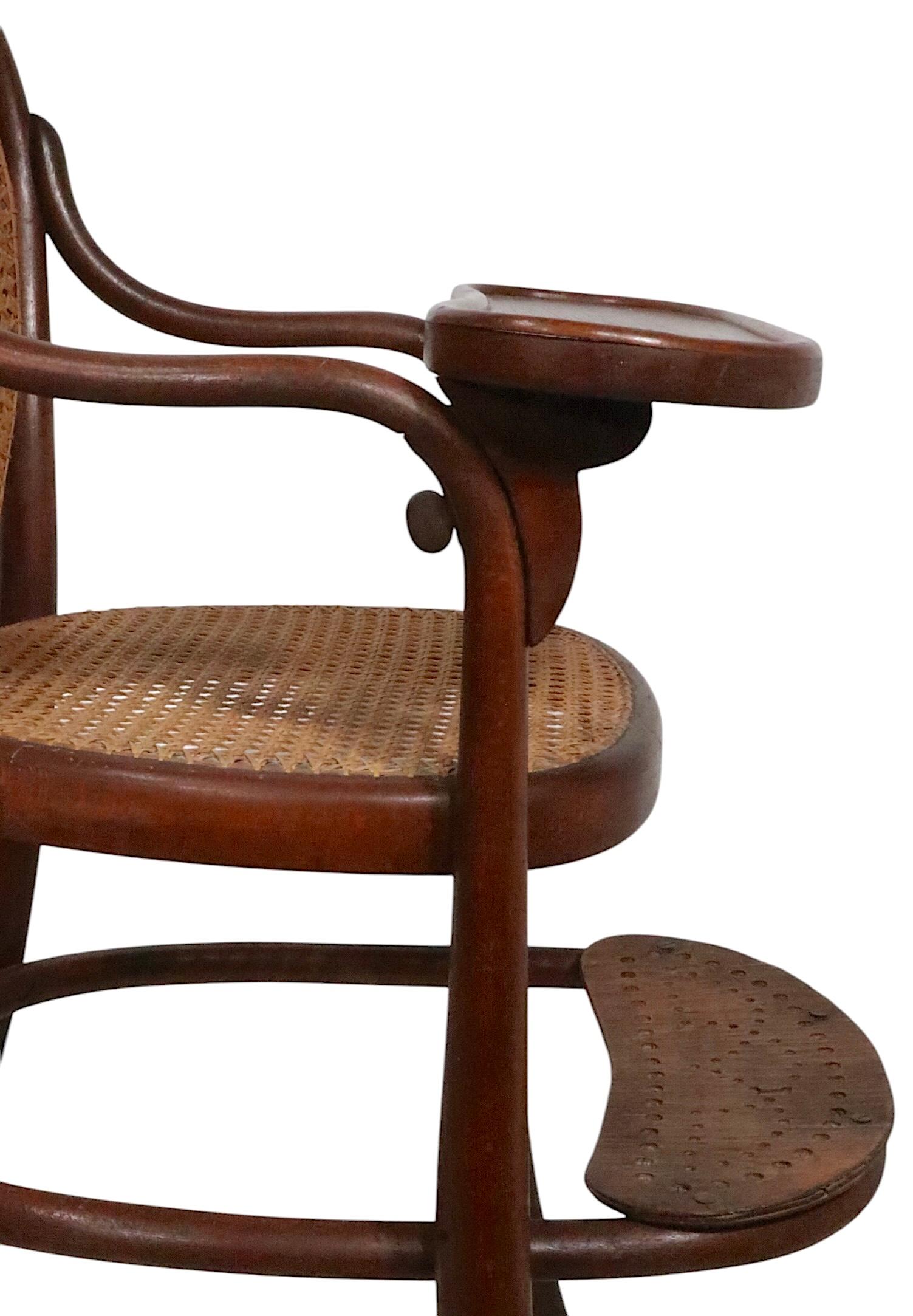 Early Bentwood  Vienna Secessionist Highchair att. to Thonet 1