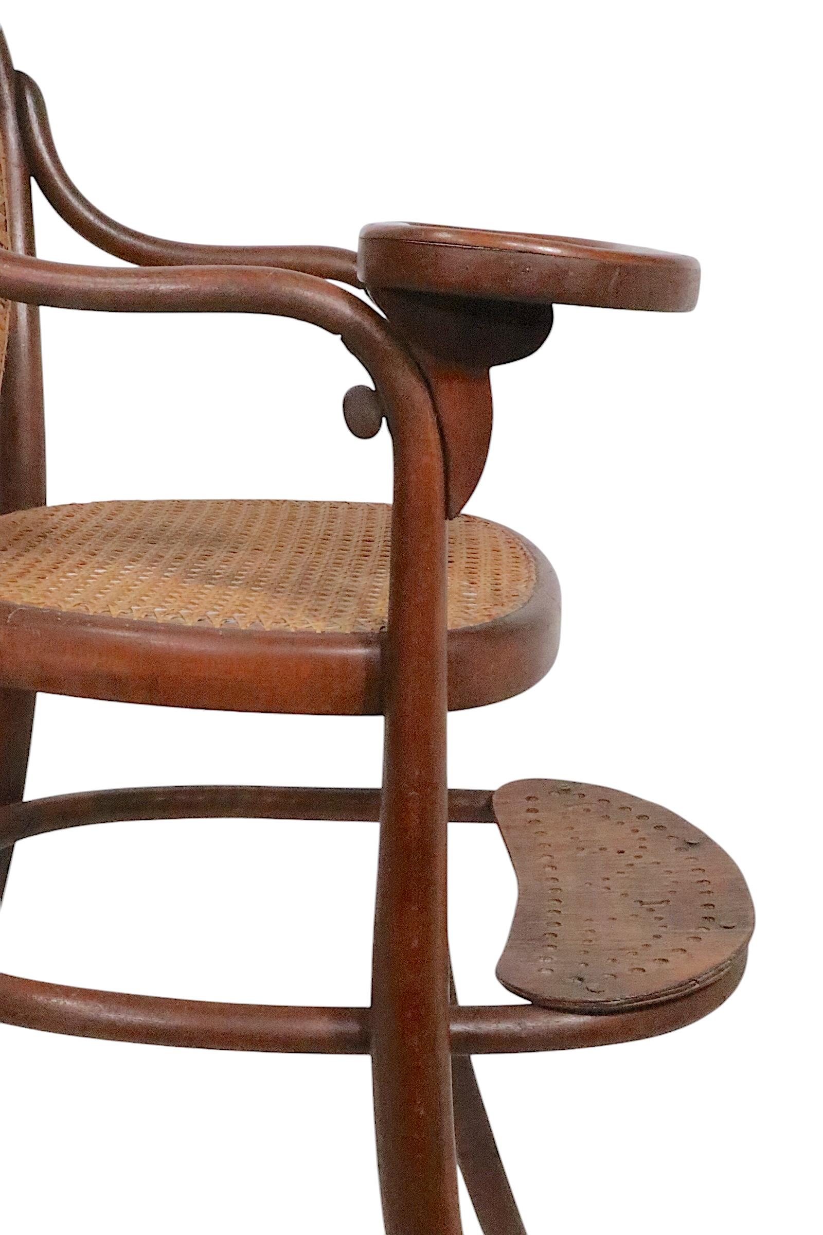 Early Bentwood  Vienna Secessionist Highchair att. to Thonet 3