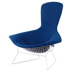 Early Bertoia Bird Chair in Gloss White & Raf Simons Kvadrat Wool Bouclé