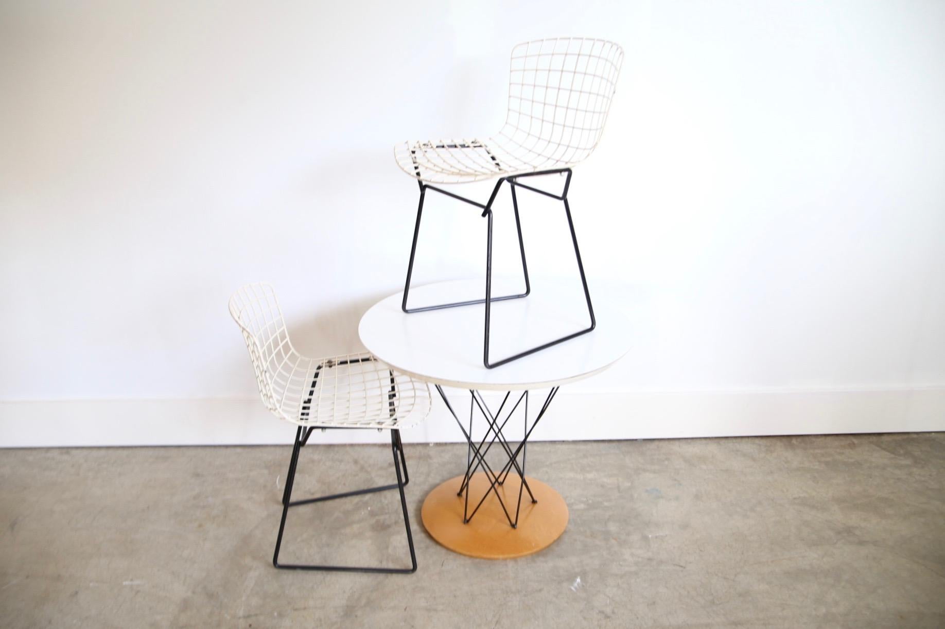 20th Century Early Bertoia for Knoll Childs Table and Chair Set