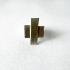 Betty Cooke, bague moderniste américaine en argent sterling des débuts