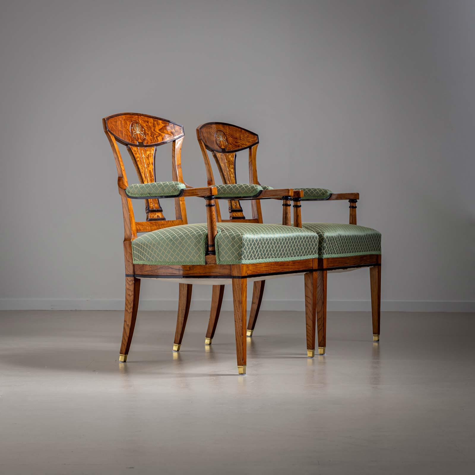 Early Biedermeier Armchairs, Vienna around 1810 In Good Condition For Sale In New York, NY