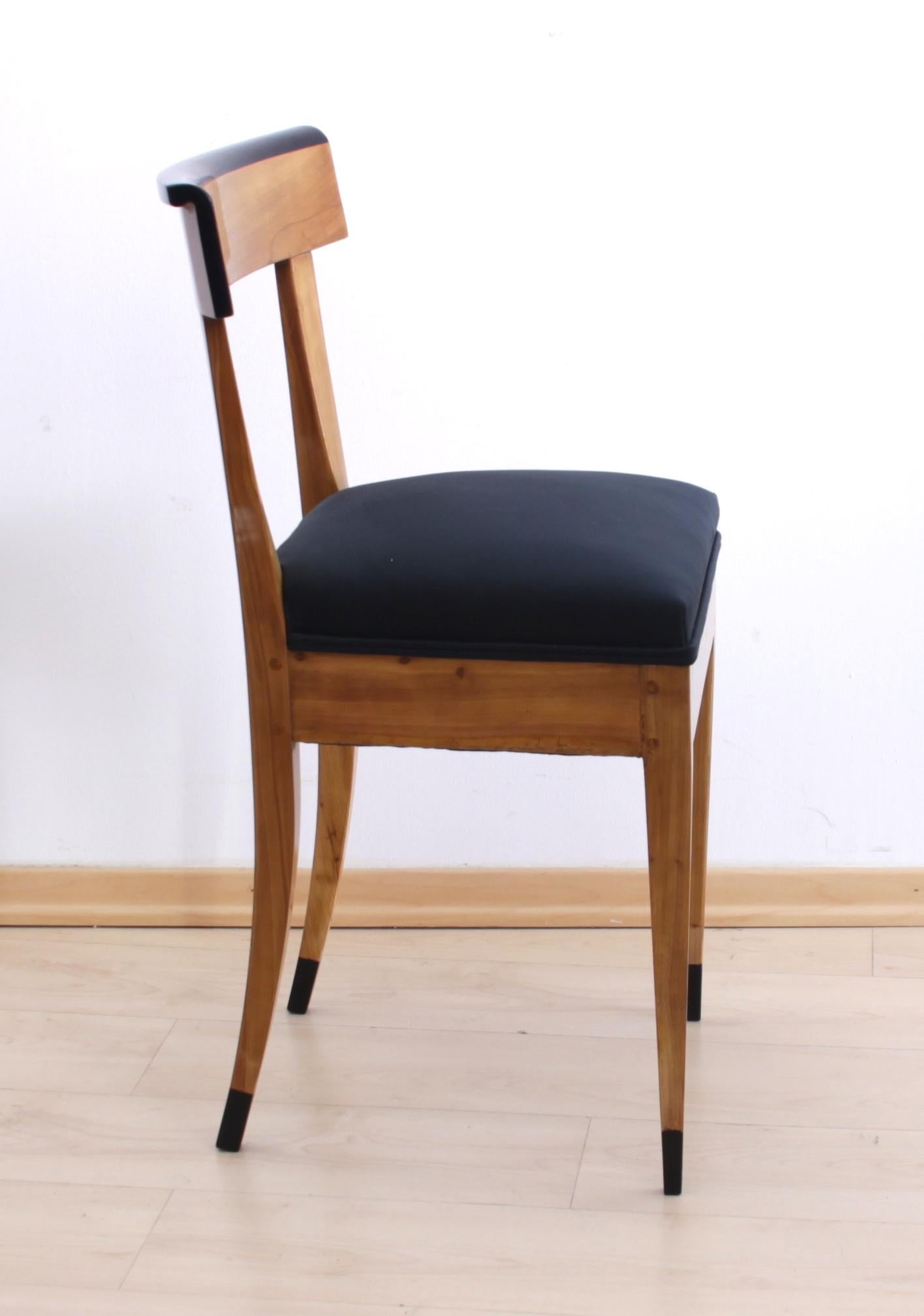 Woodwork Early Biedermeier Chair, Cherry Solid Wood, West Germany, circa 1820