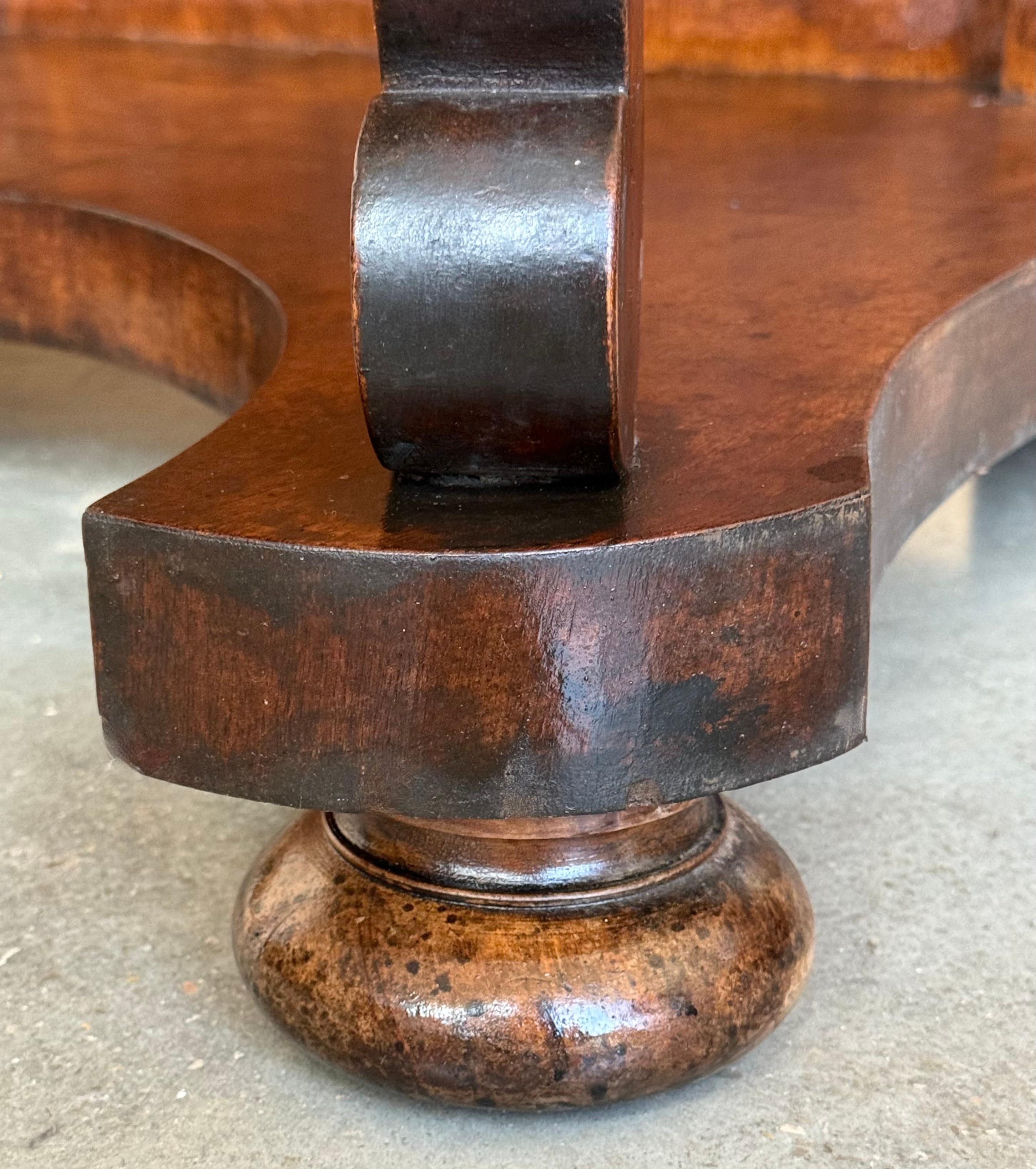 Early Biedermeier Period Walnut Console Table with Drawer, Austria, circa 1830 For Sale 12