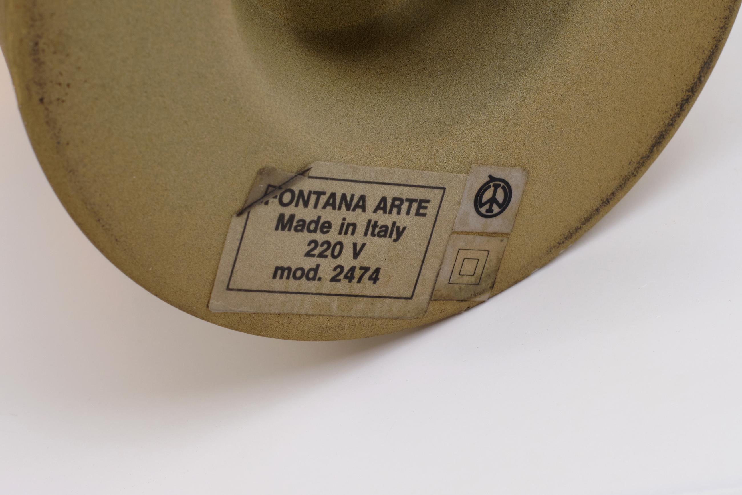 Early ‘Bilia’ Table Lamp, Model No. 2474 by Gio Ponti for Fontana Arte In Good Condition In Rotterdam, NL