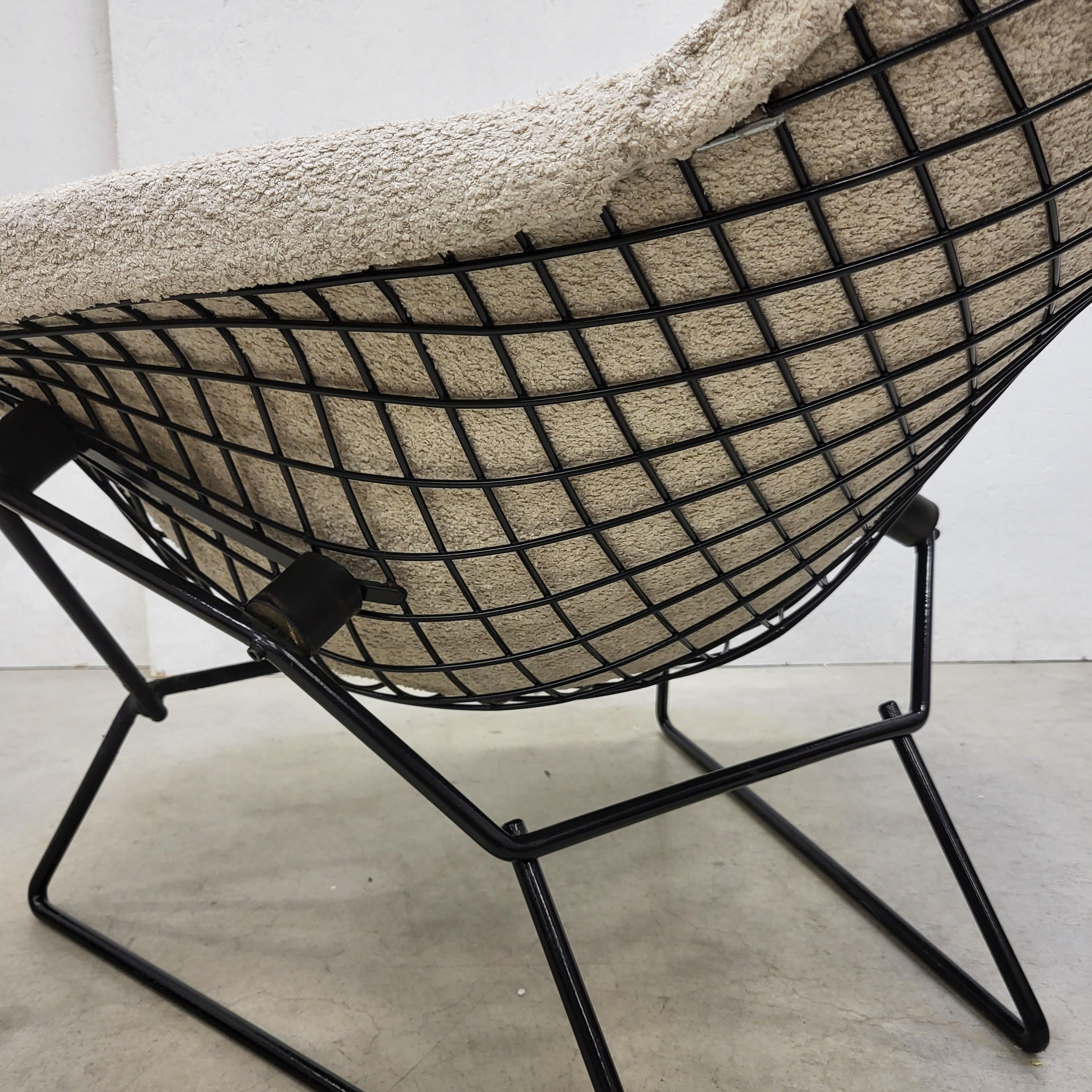 Wool Early Bird Chair & Ottoman Bouclé by Harry Bertoia for Knoll, 1970s For Sale