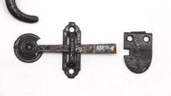Early Black Cast Iron Thumb Latch Door Handle Set Qty Available