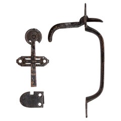 Juego de manillas de hierro fundido negro con pestillo en forma de pulgar Cantidad disponible