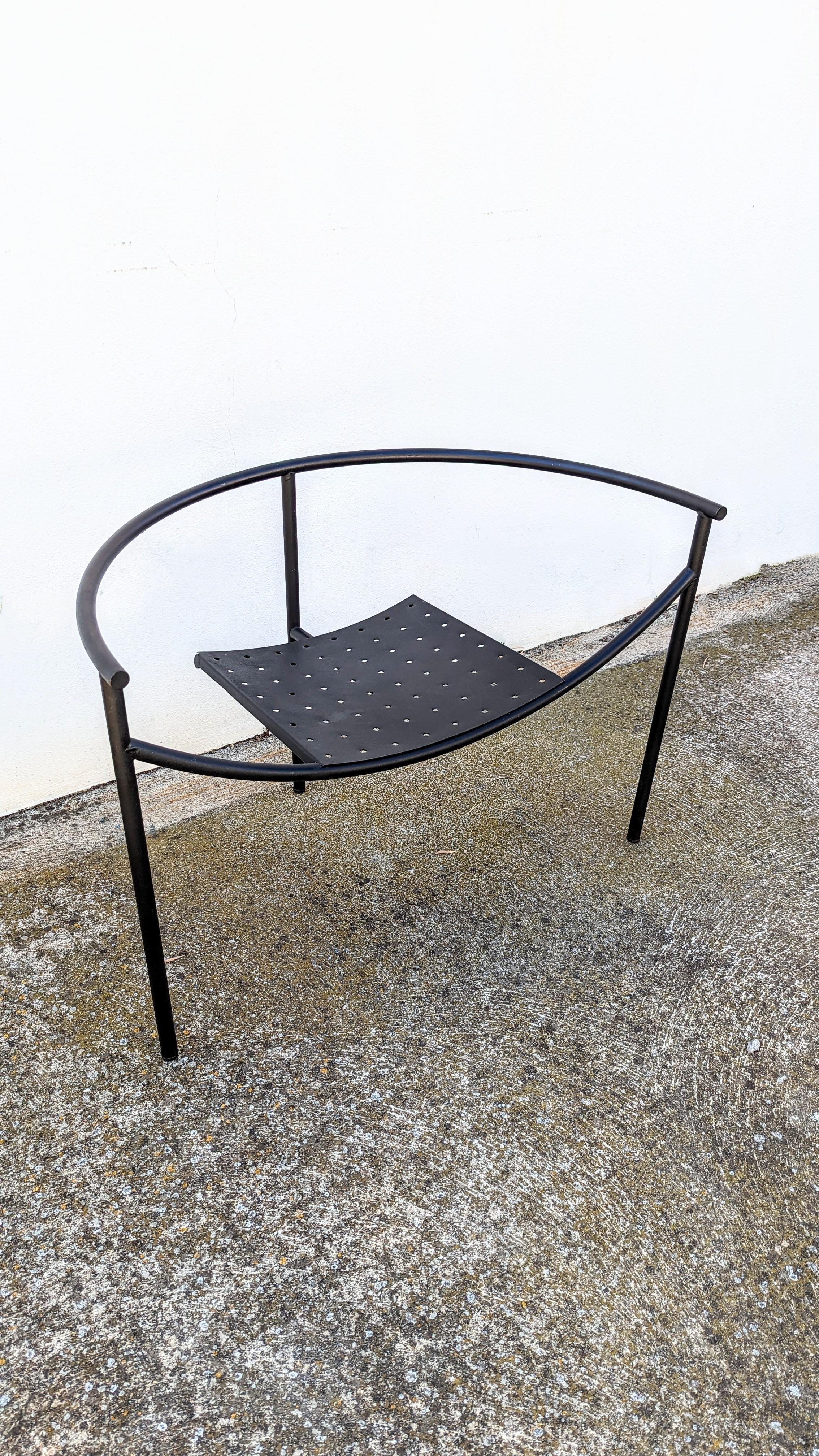 French Early Black Doctor Sonderbar Armchair by Philippe Starck For Sale