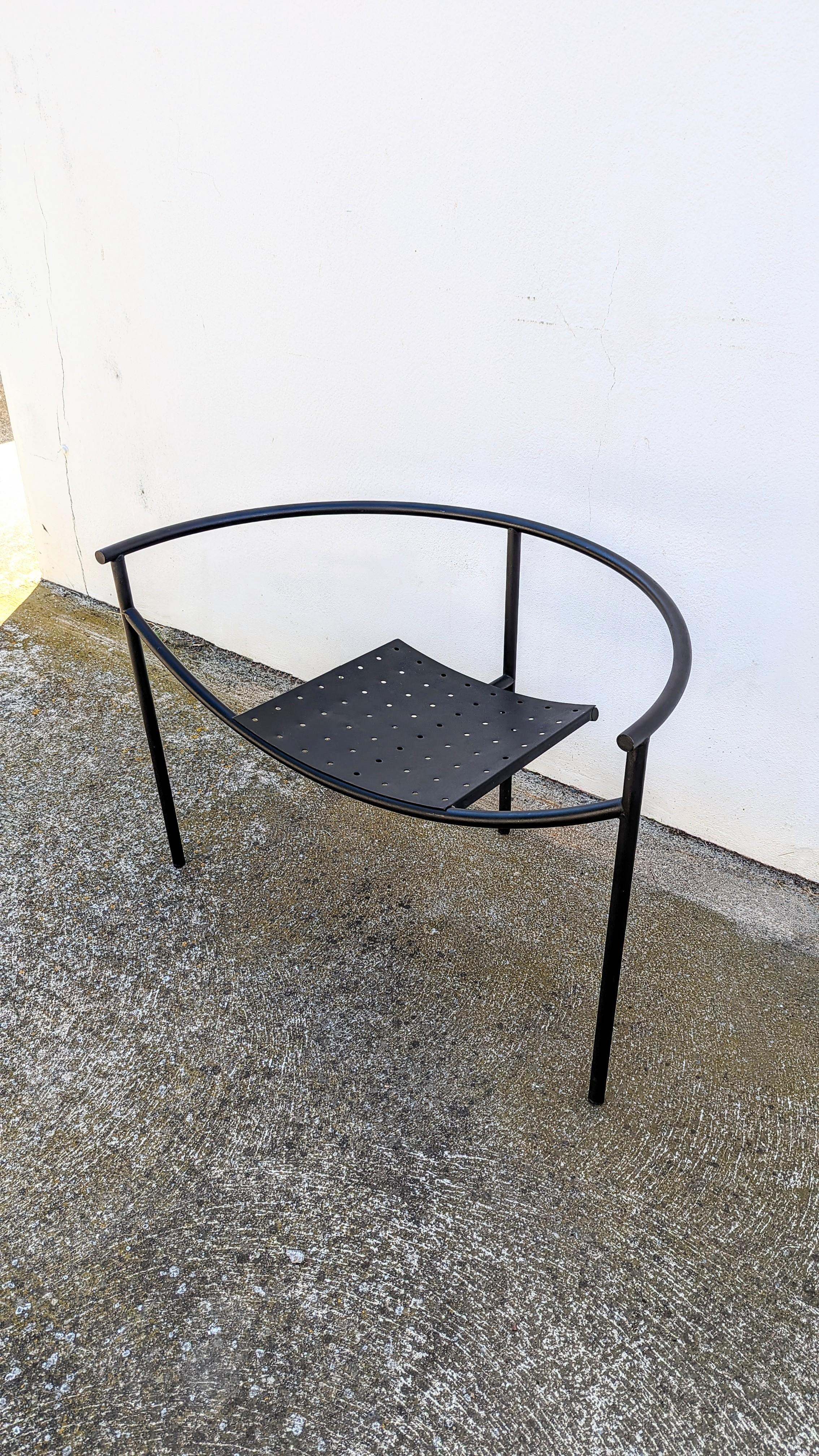 20th Century Early Black Doctor Sonderbar Armchair by Philippe Starck For Sale