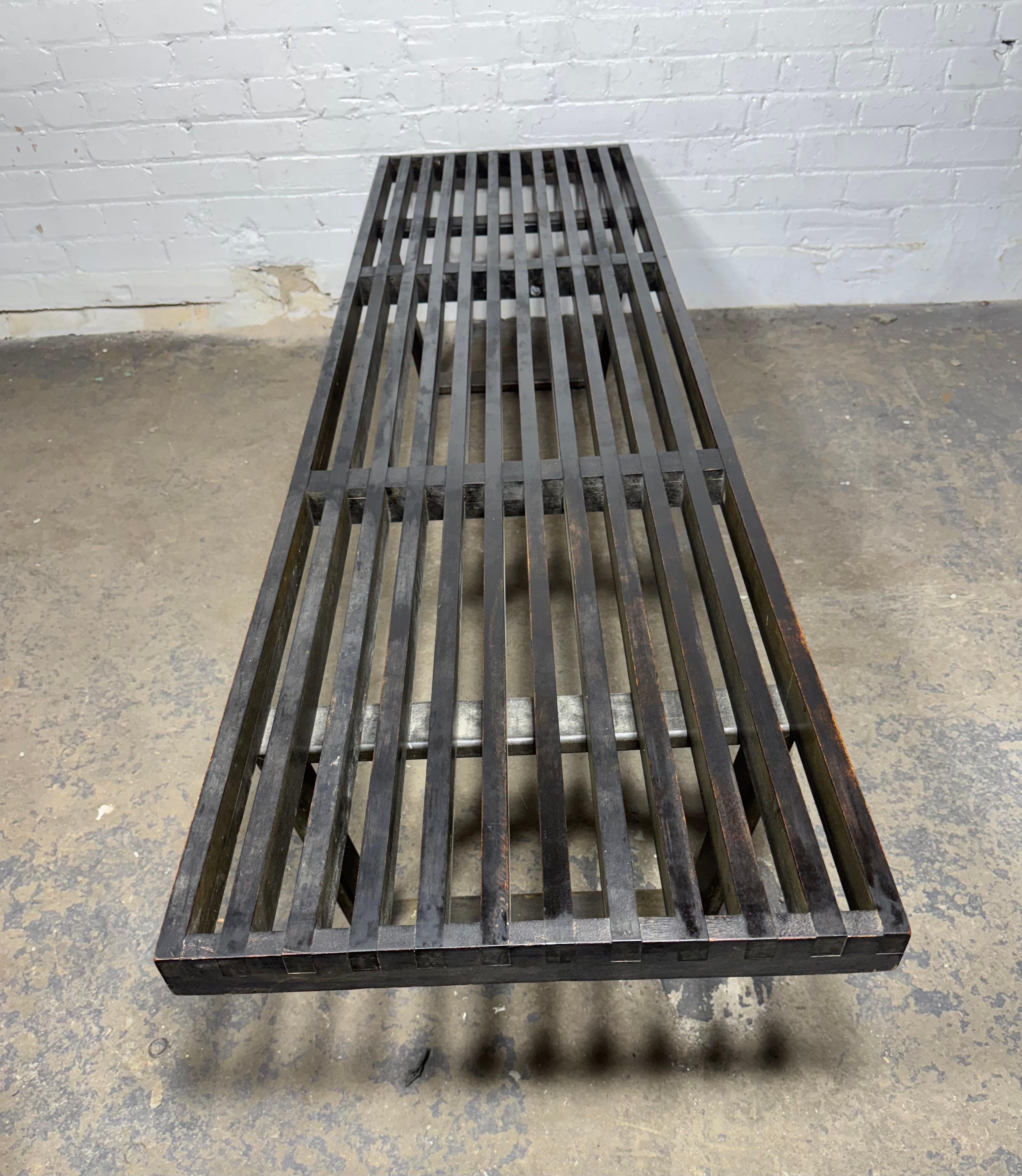 Banc à plateforme George Nelson / Herman Miller. pieds arrondis. en vente 2