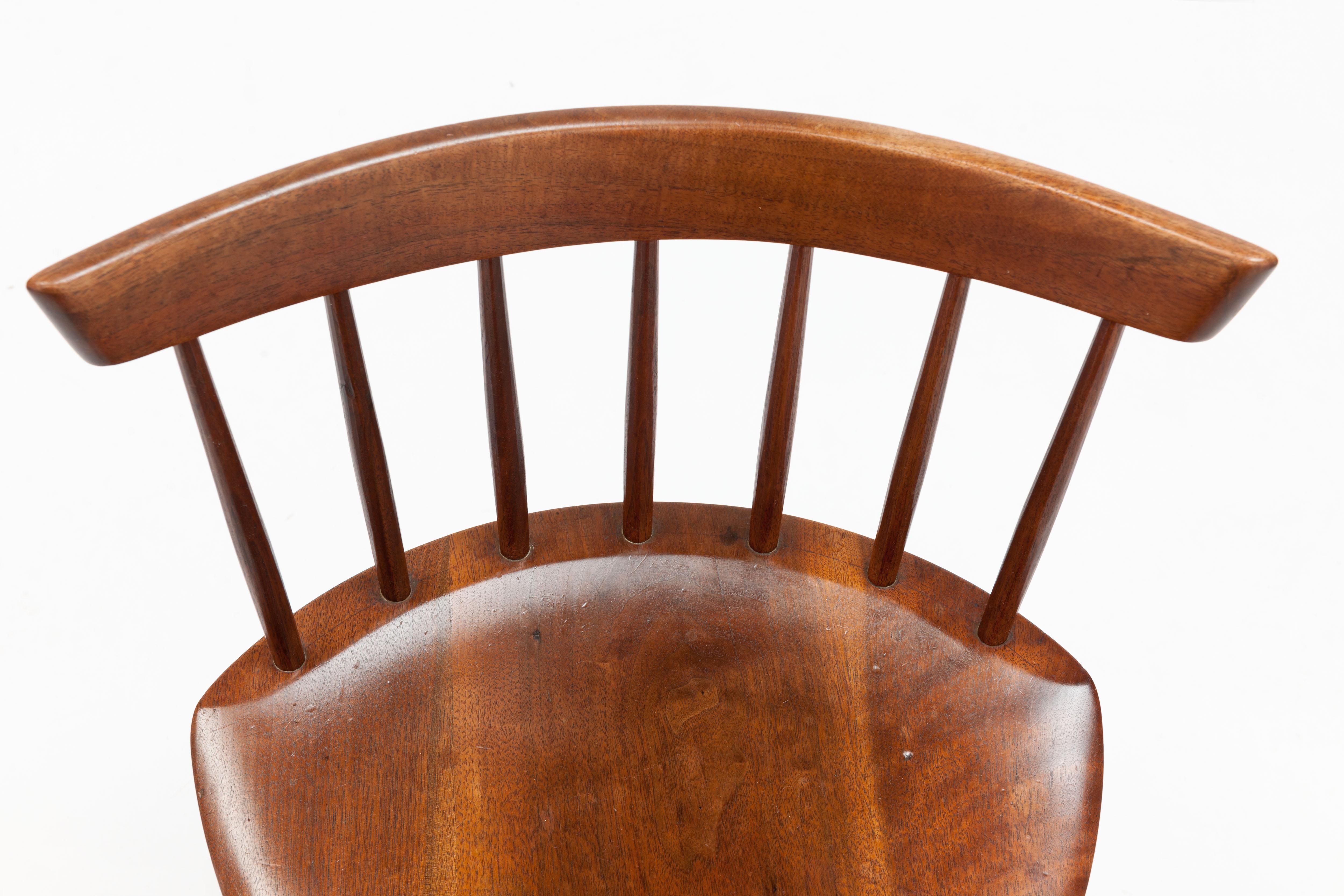 Early Black Walnut 'Mira Chair' by George Nakashima 3