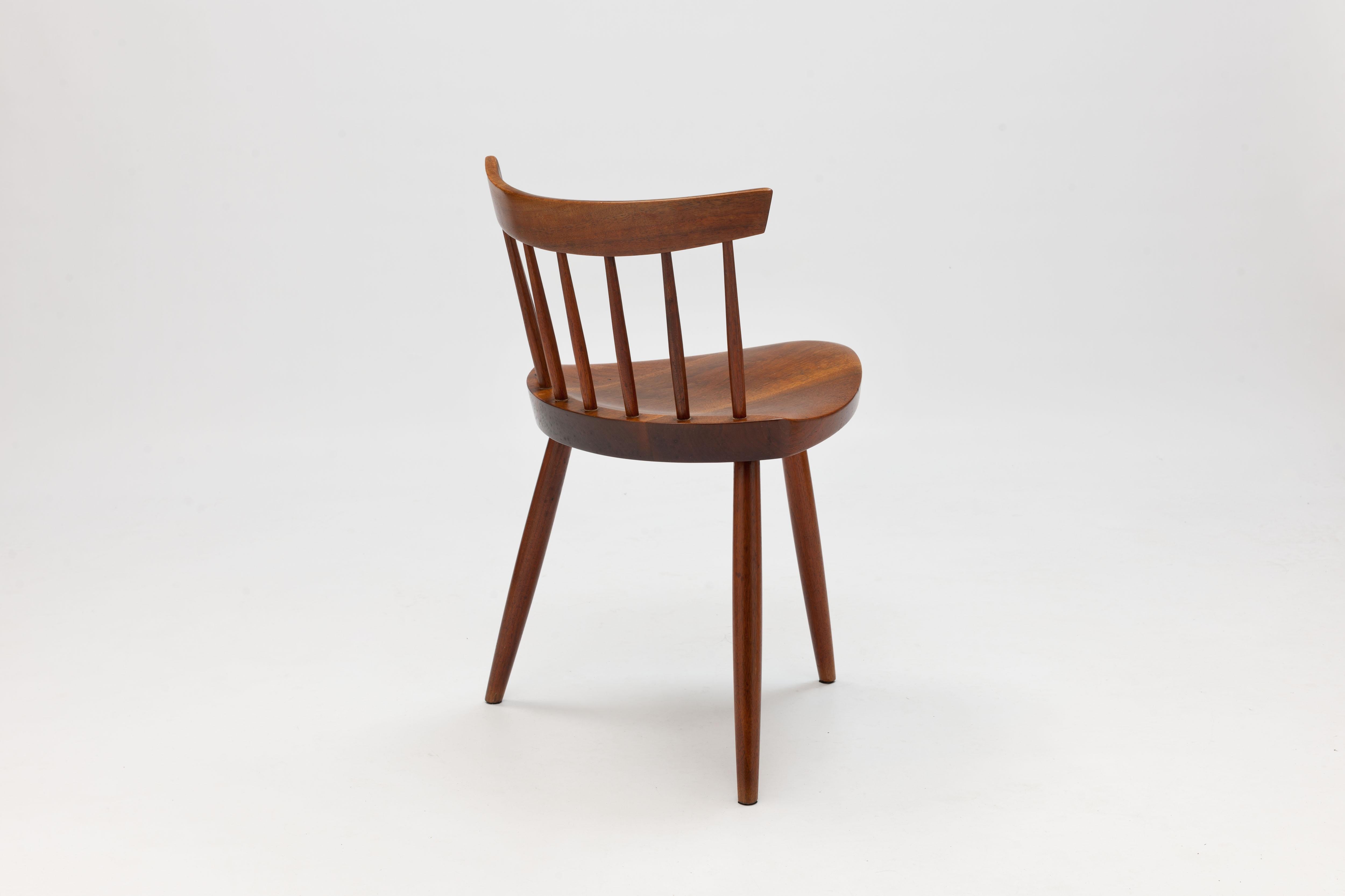 Mid-Century Modern Early Black Walnut 'Mira Chair' by George Nakashima