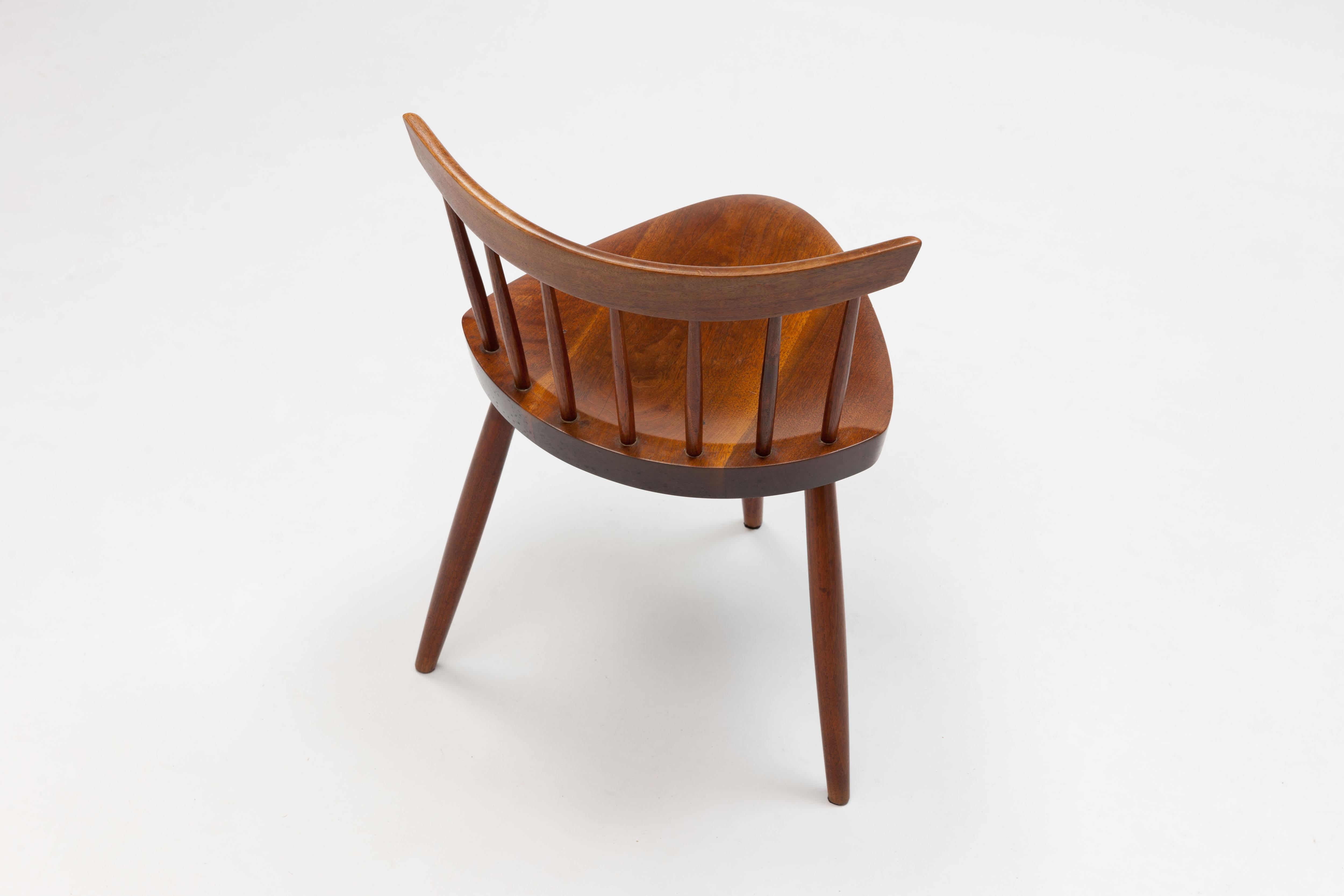Mid-20th Century Early Black Walnut 'Mira Chair' by George Nakashima