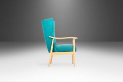 American of Martinsville High Back Lounge Chair in Original Seafoam Fabric, 1960