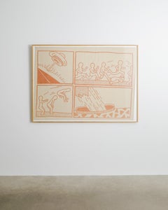 Early "Blueprint Drawing" American Contemporary Pop Art by Keith Haring, 1981