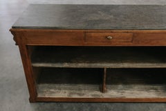 Early Bluestone Shop Counter From France, Circa 1940