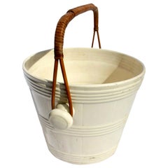 Early Boch Freres Creamware Ice Bucket; with Earliest Mark, Belgium, circa 1841