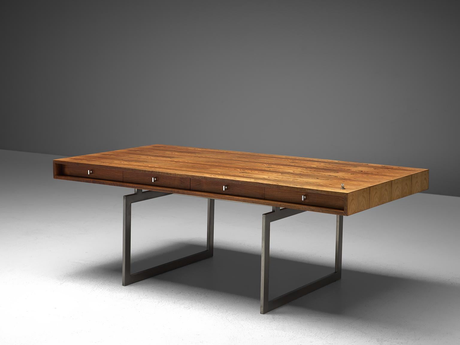 Mid-Century Modern Early Bodil Kjaer Executive Rosewood Writing Table