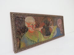 Early Boston Figurative Expressionist Painting by Polly Doyle Dated 1966