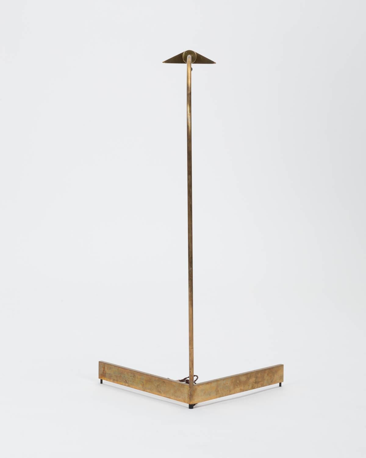 American Cedric Hartman Early Brass Floor Lamp