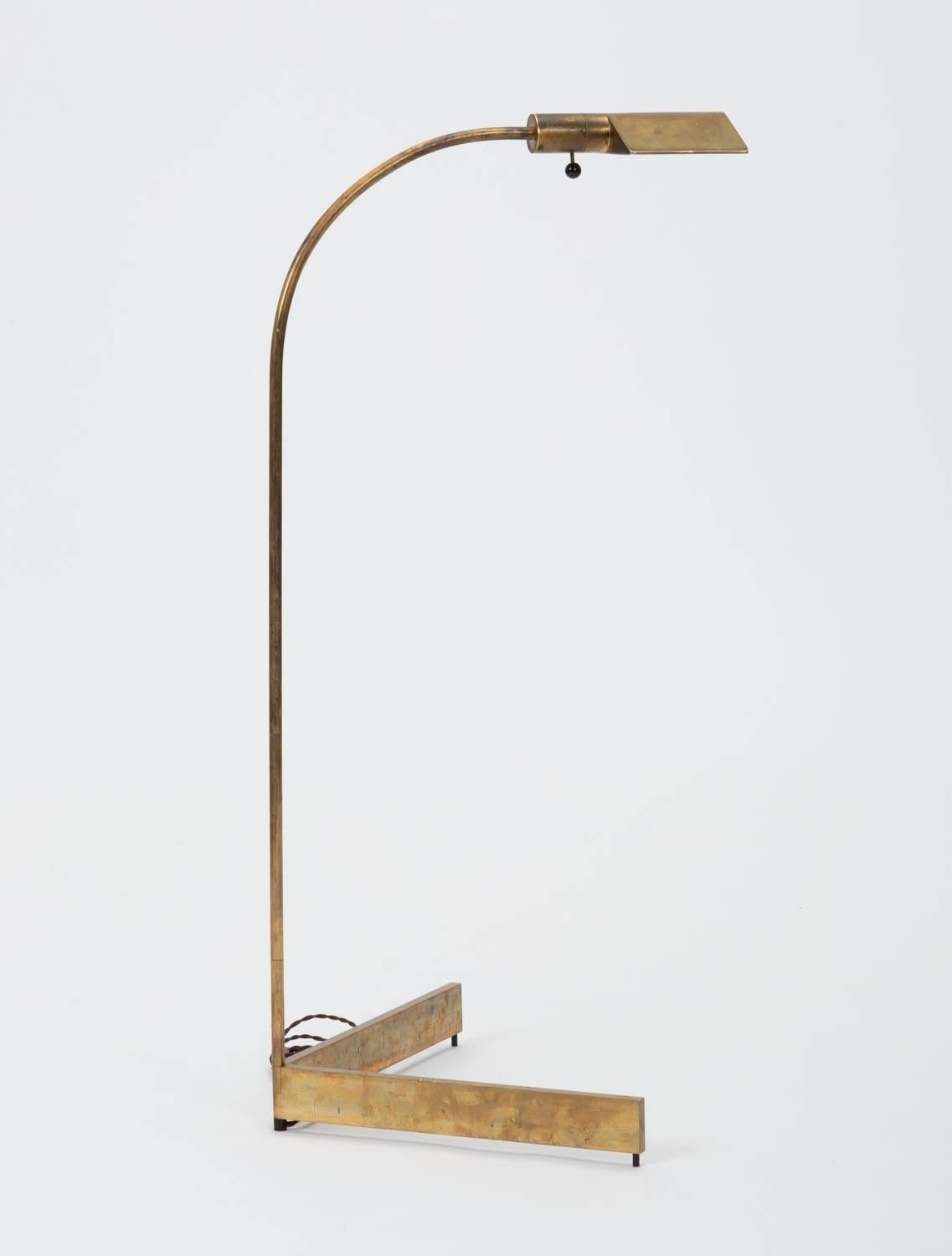 Late 20th Century Cedric Hartman Early Brass Floor Lamp
