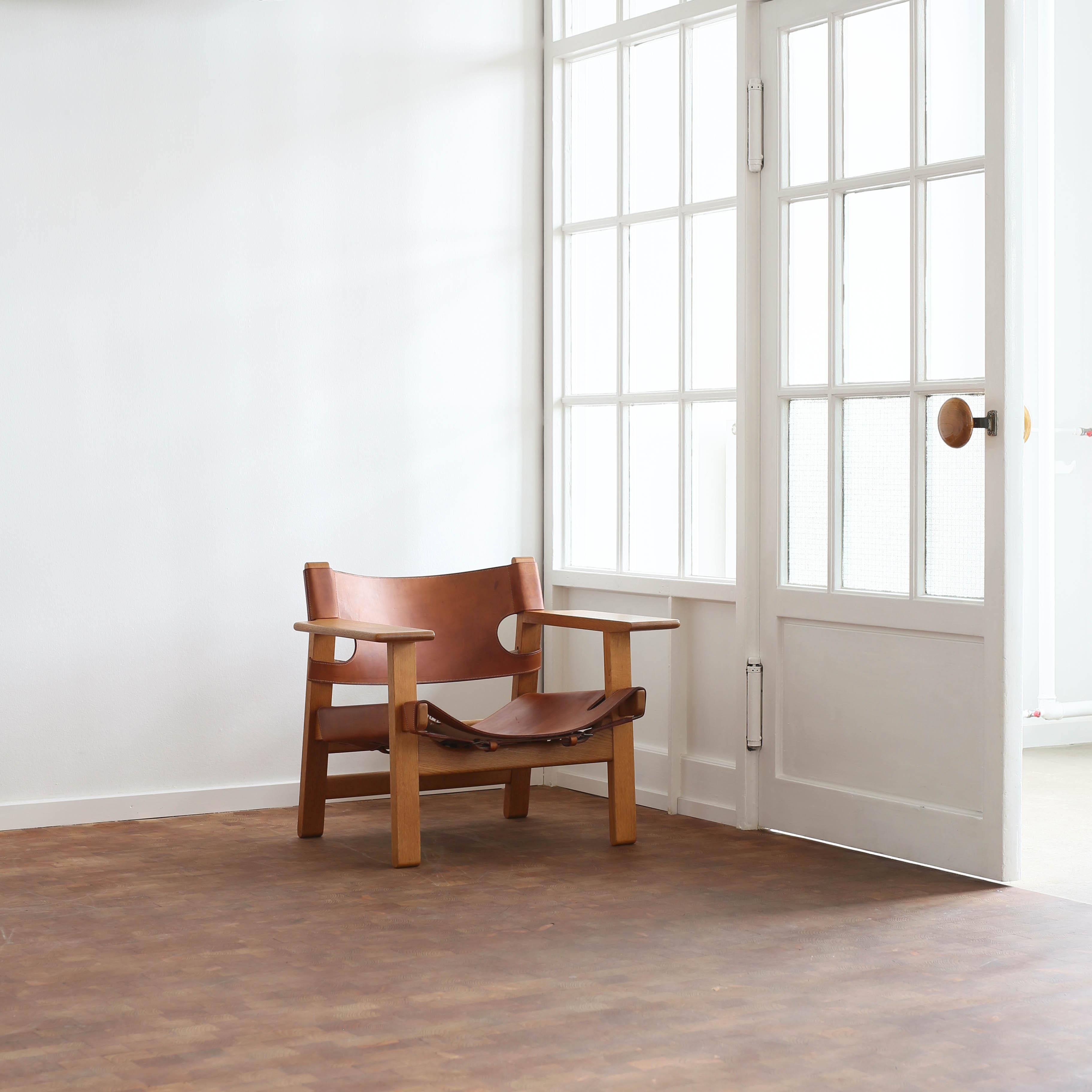 Scandinavian Modern Early Børge Mogensen, 'The Spanish chair', 1958 For Sale
