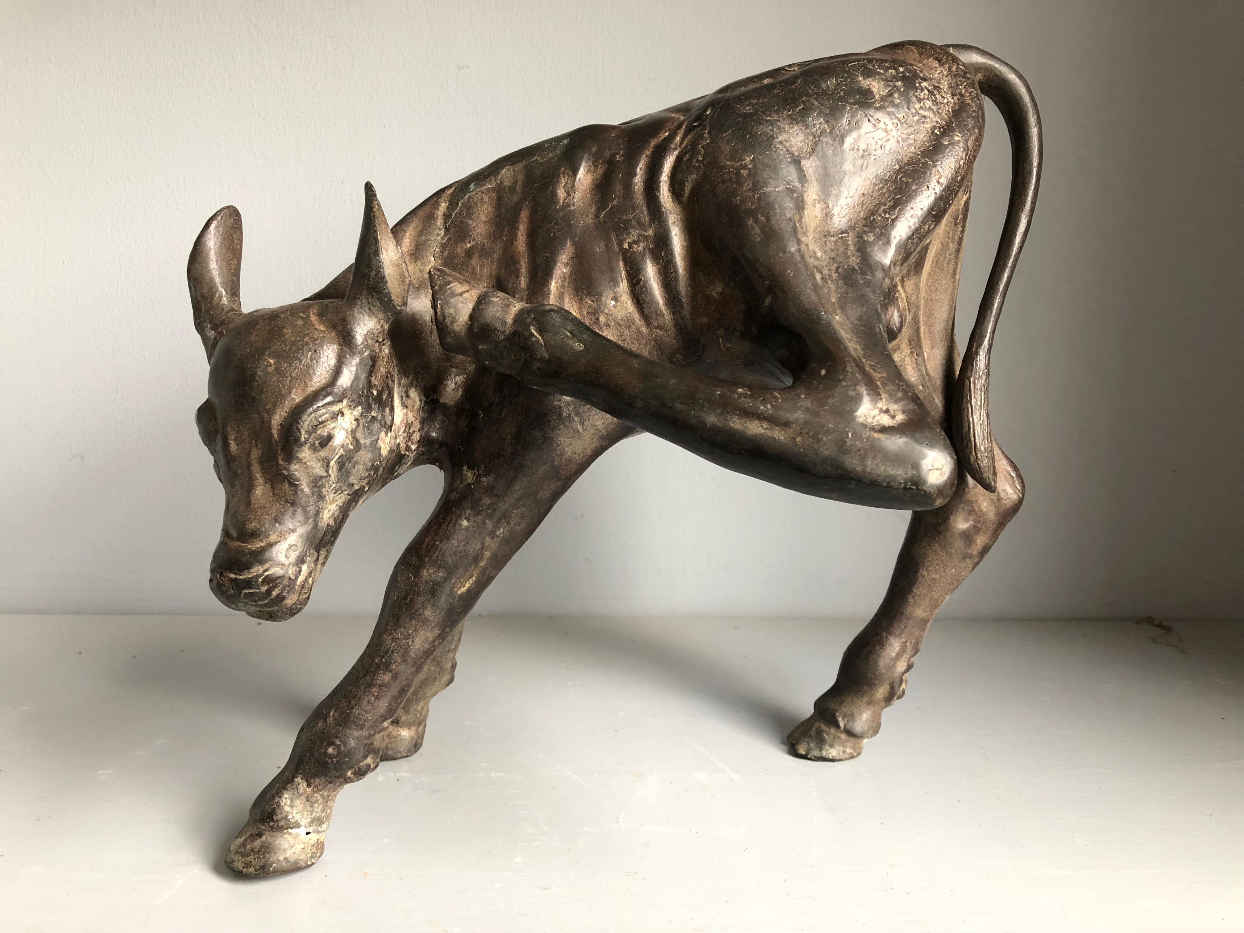 Early Bronze Calf, 18th Century French 3