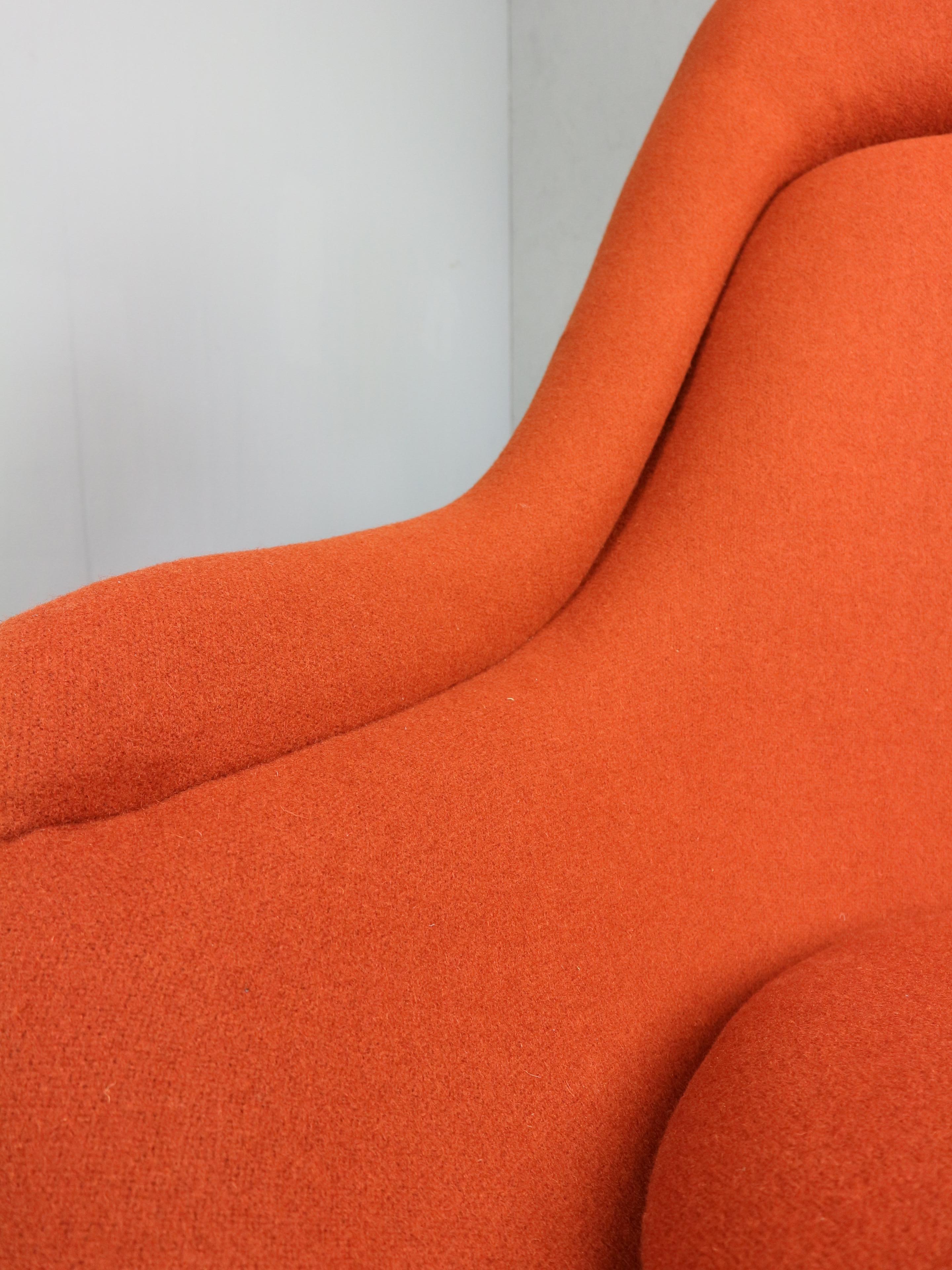 Sedia da salotto in bronzo di Warren Platner per Knoll degli anni '60 in rosso ruggine in vendita 9