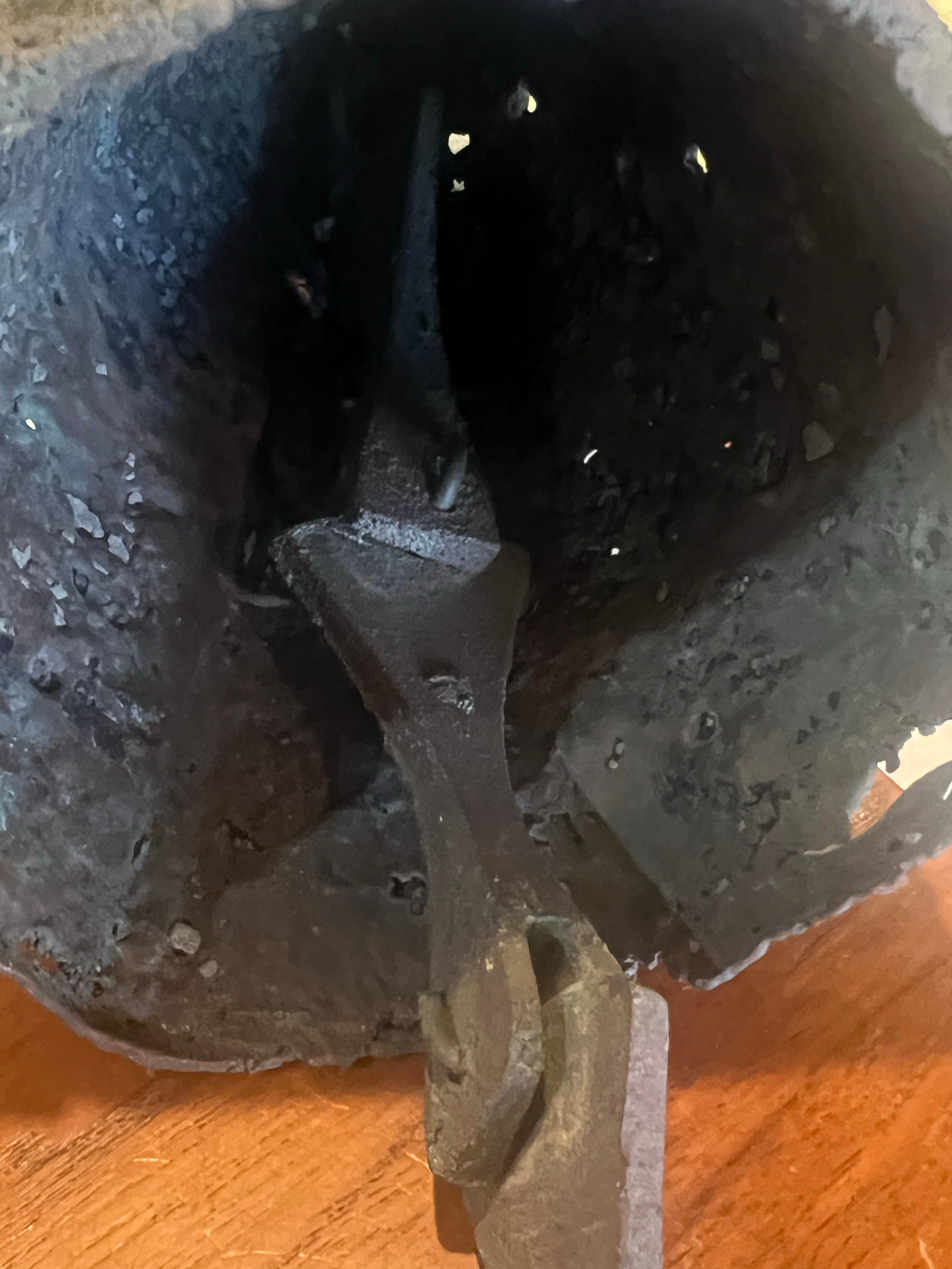 Early Bronze Paolo Soleri Bell Sculpture In Distressed Condition In San Diego, CA