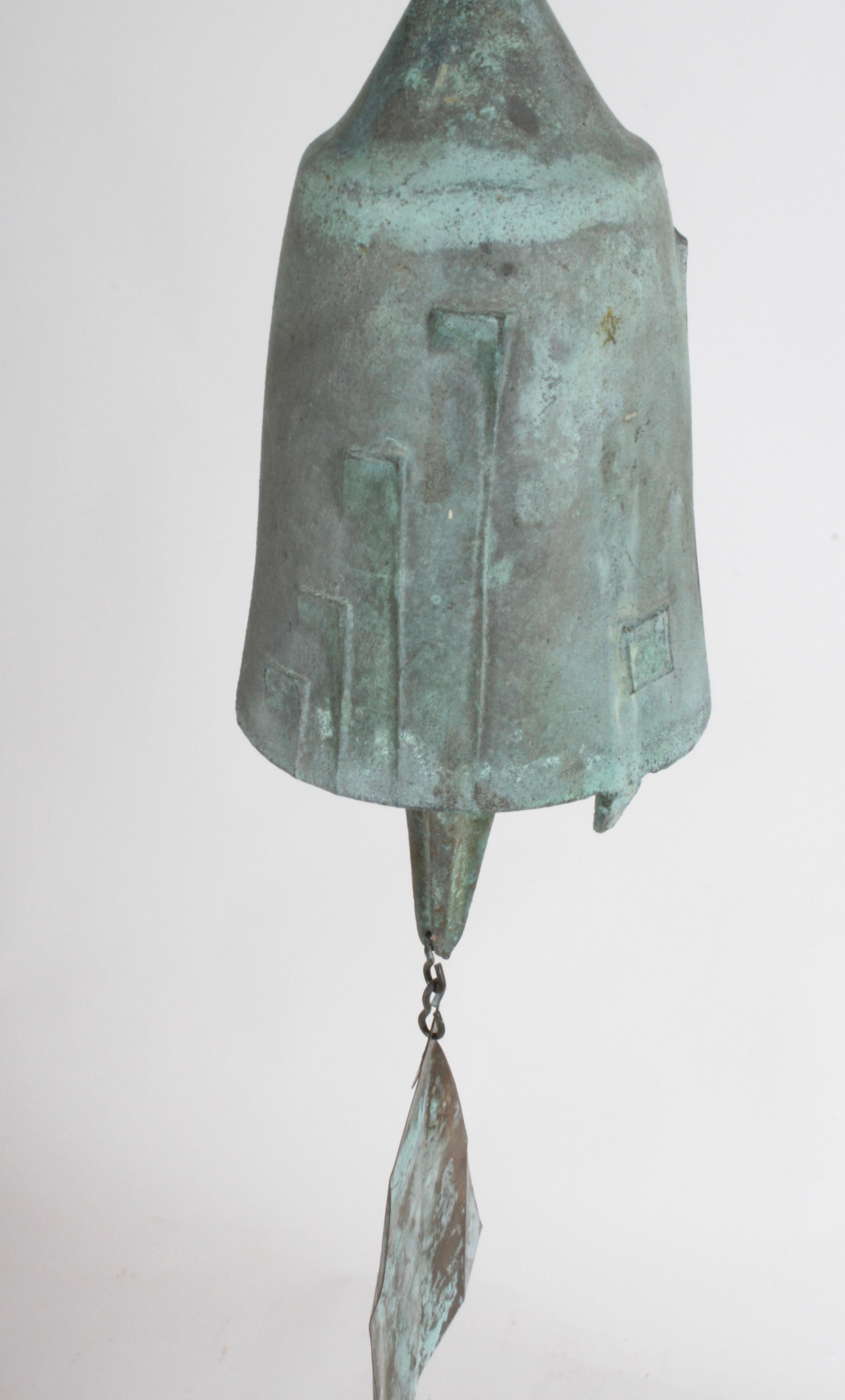 Early Bronze Sculptural Wind Chime or Bell by Paolo Soleri, Mid-Century Modern 3