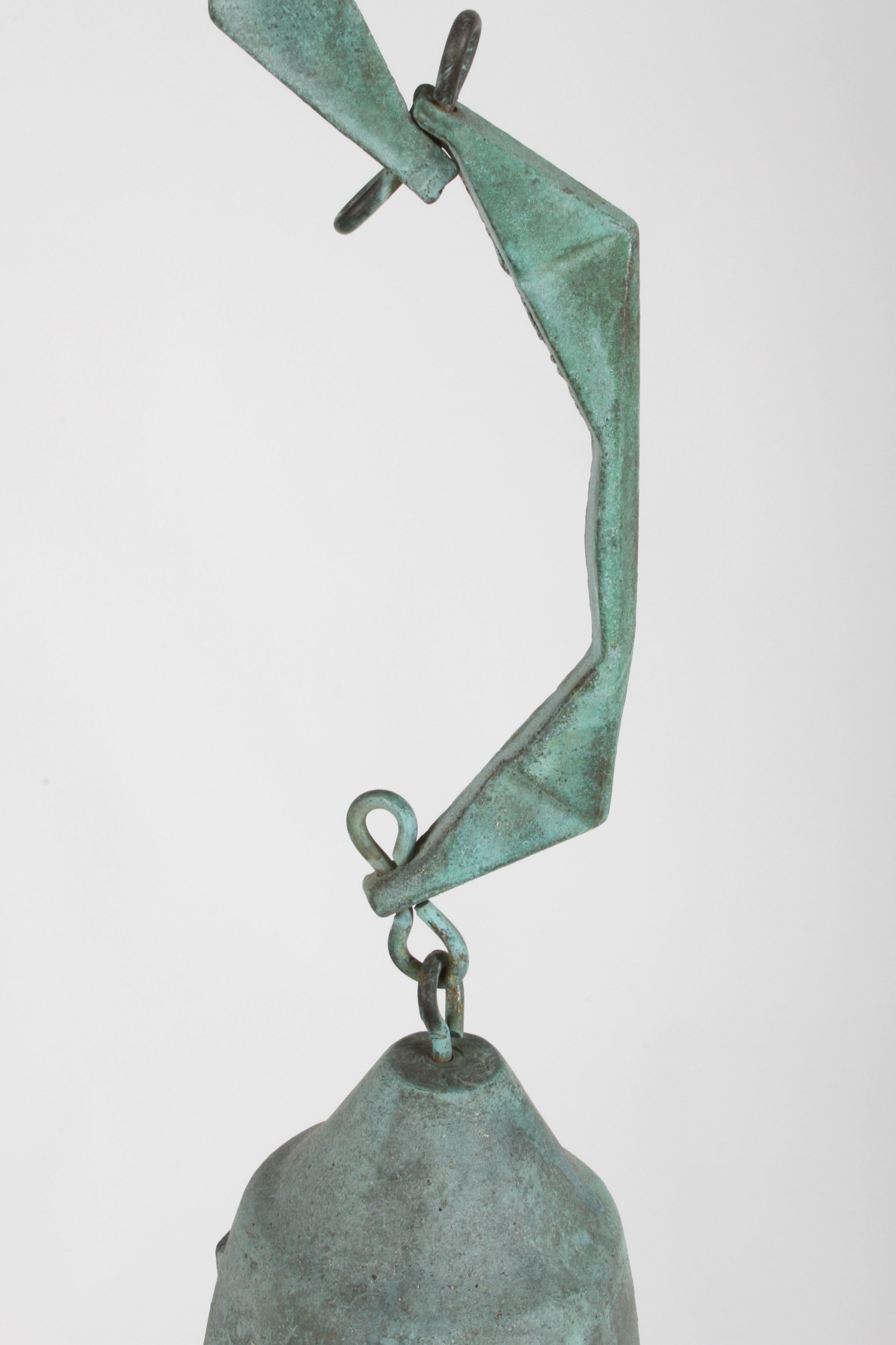 Mid-20th Century Early Bronze Sculptural Wind Chime or Bell by Paolo Soleri, Mid-Century Modern
