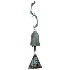 Early Bronze Sculptural Wind Chime or Bell by Paolo Soleri, Mid-Century Modern