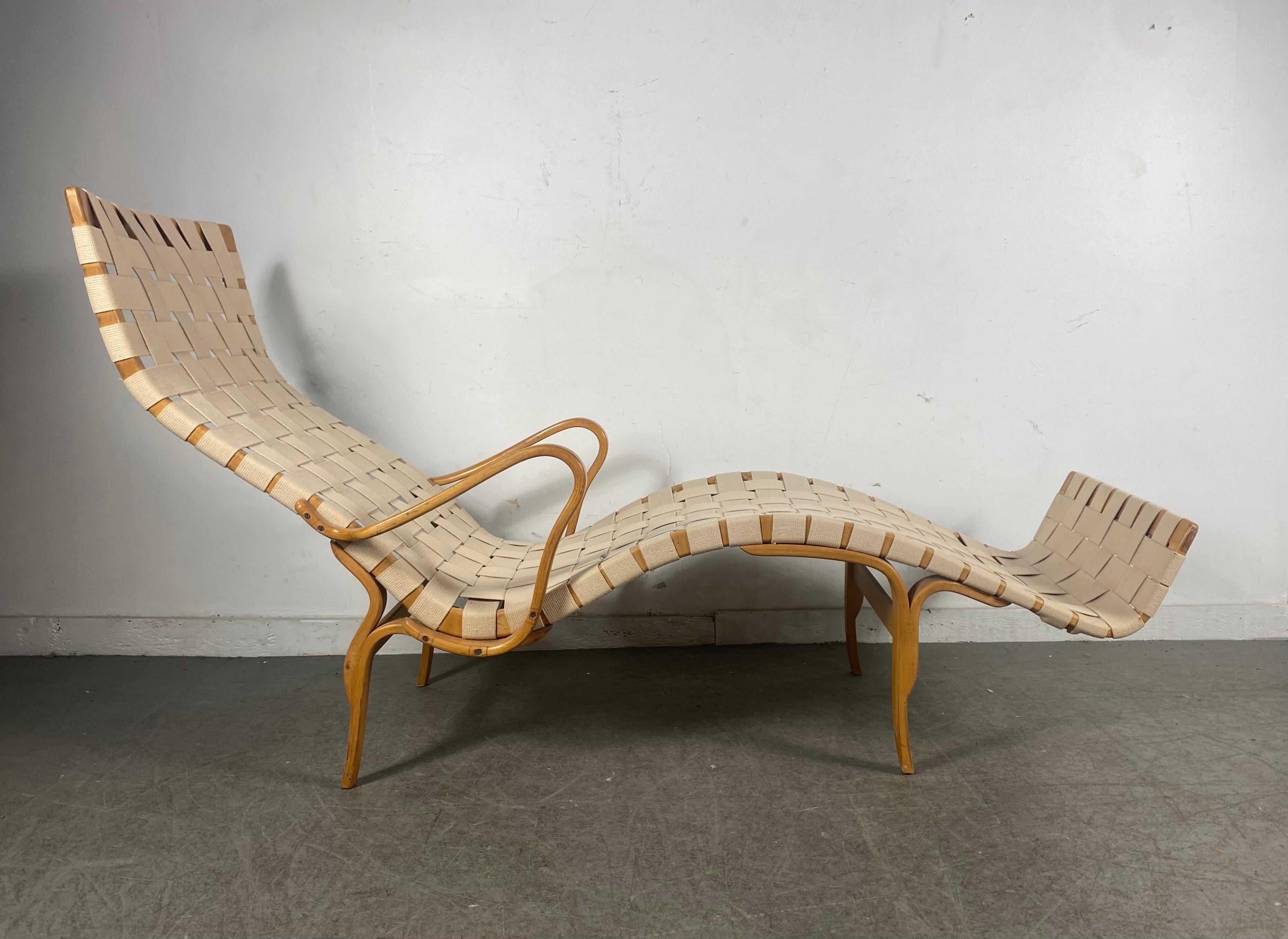 Early Bruno Mathsson Lounge Chair Model Pernilla 3, Karl Mathsson, Sweden For Sale 6