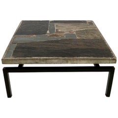 Early Brutalist Paul Kingma Coffee Table, 1964, Authentic Double Signed Piece