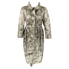 Burberry Prorsum taglia 6 Argento Metallizzato in misto seta Jacquard