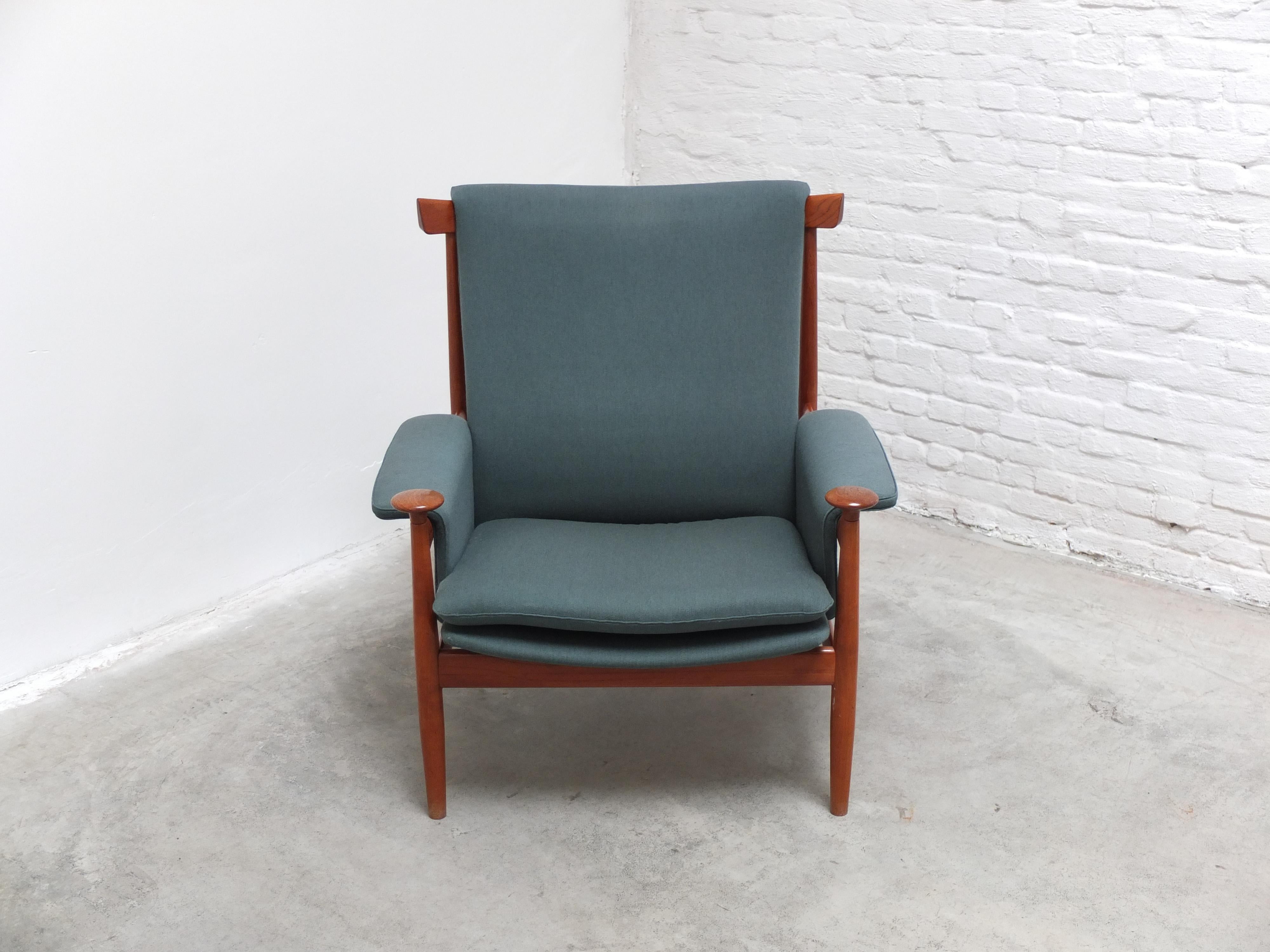 Scandinavian Modern Early 'Bwana' Lounge Chair by Finn Juhl for France & Son, 1962 For Sale