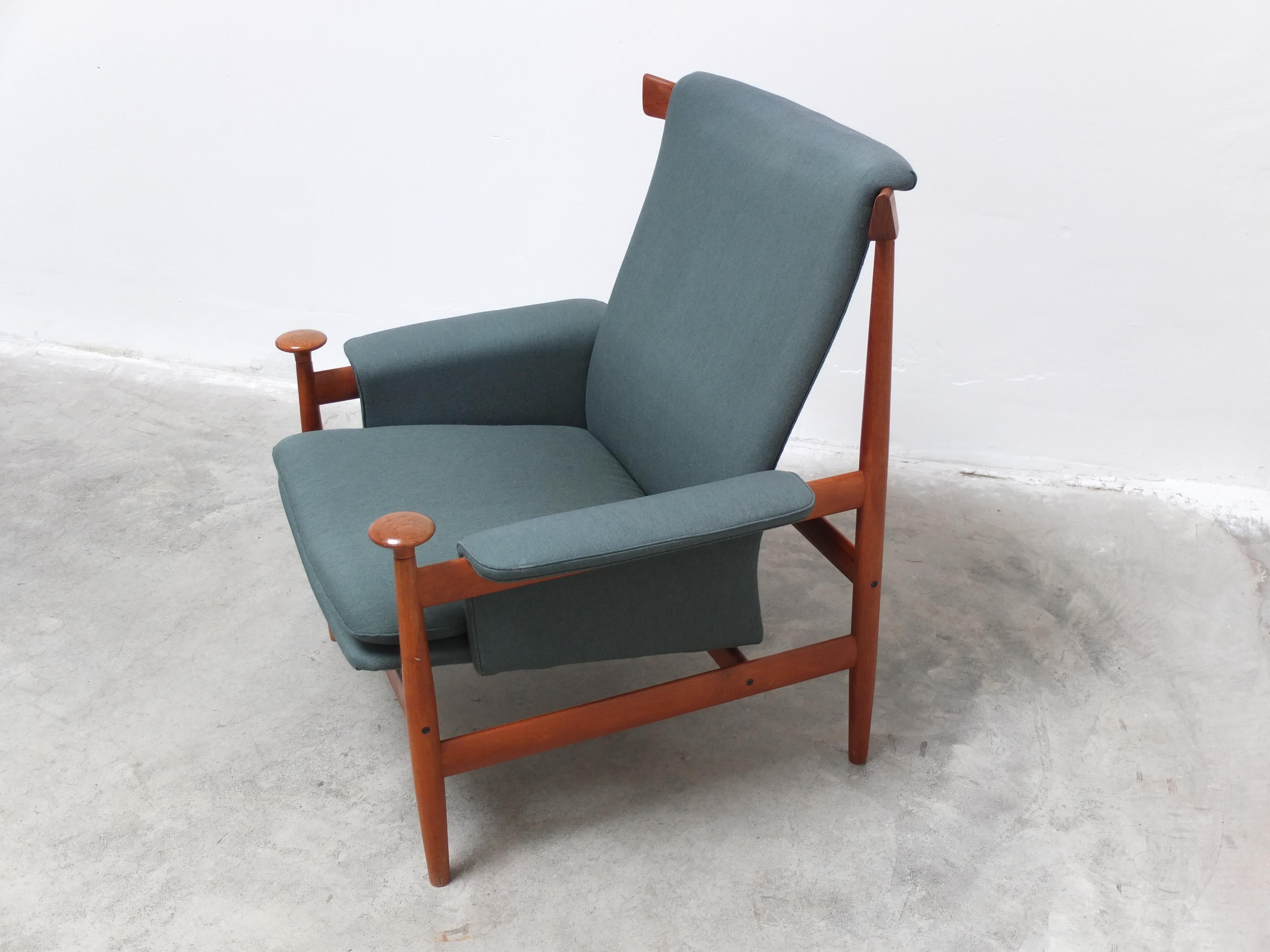 Fabric Early 'Bwana' Lounge Chair by Finn Juhl for France & Son, 1962 For Sale