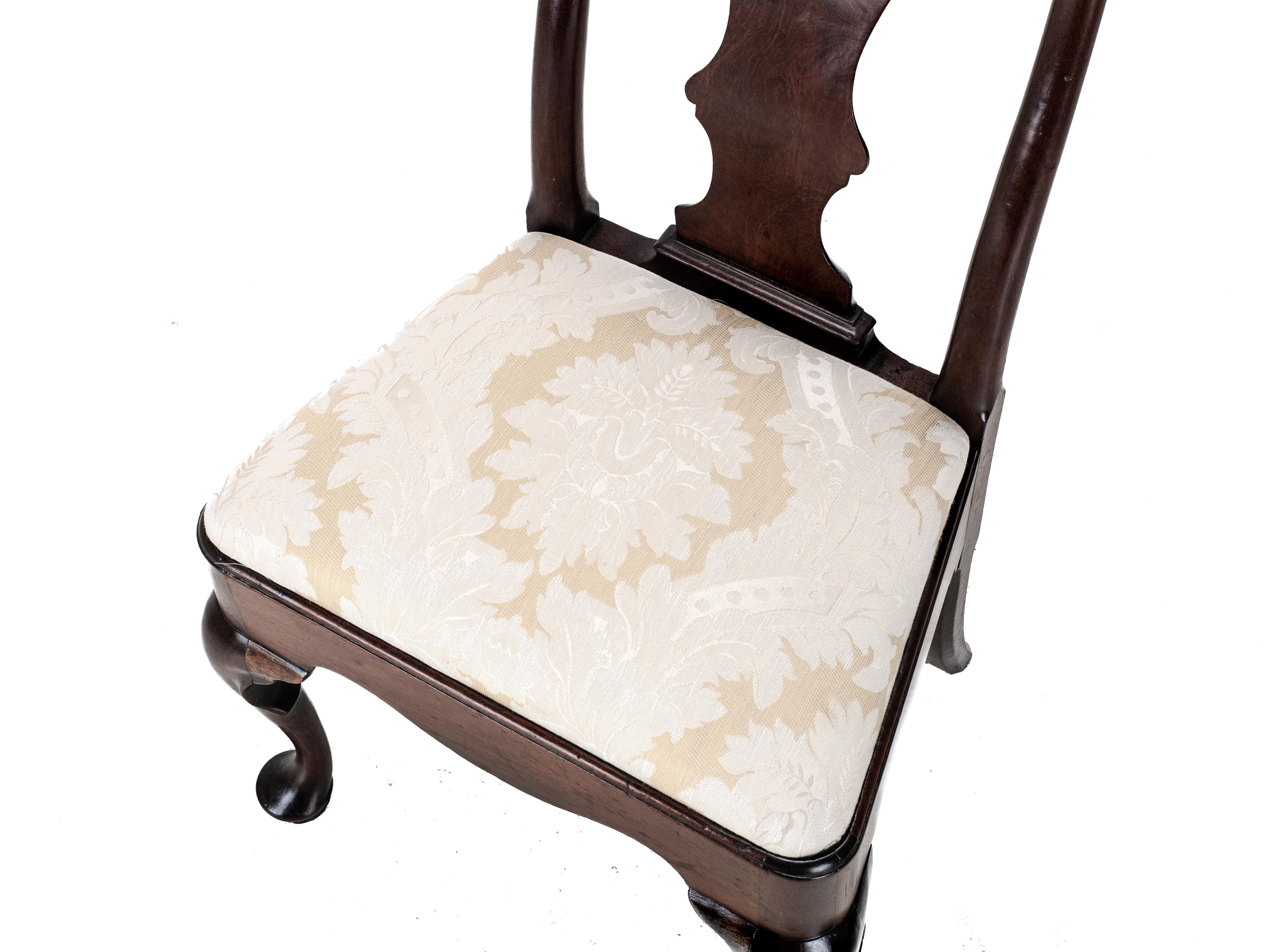 XVIIIe siècle Chaise d'appoint en acajou A.I.C1720 (Georgian Queen Anne Dining)