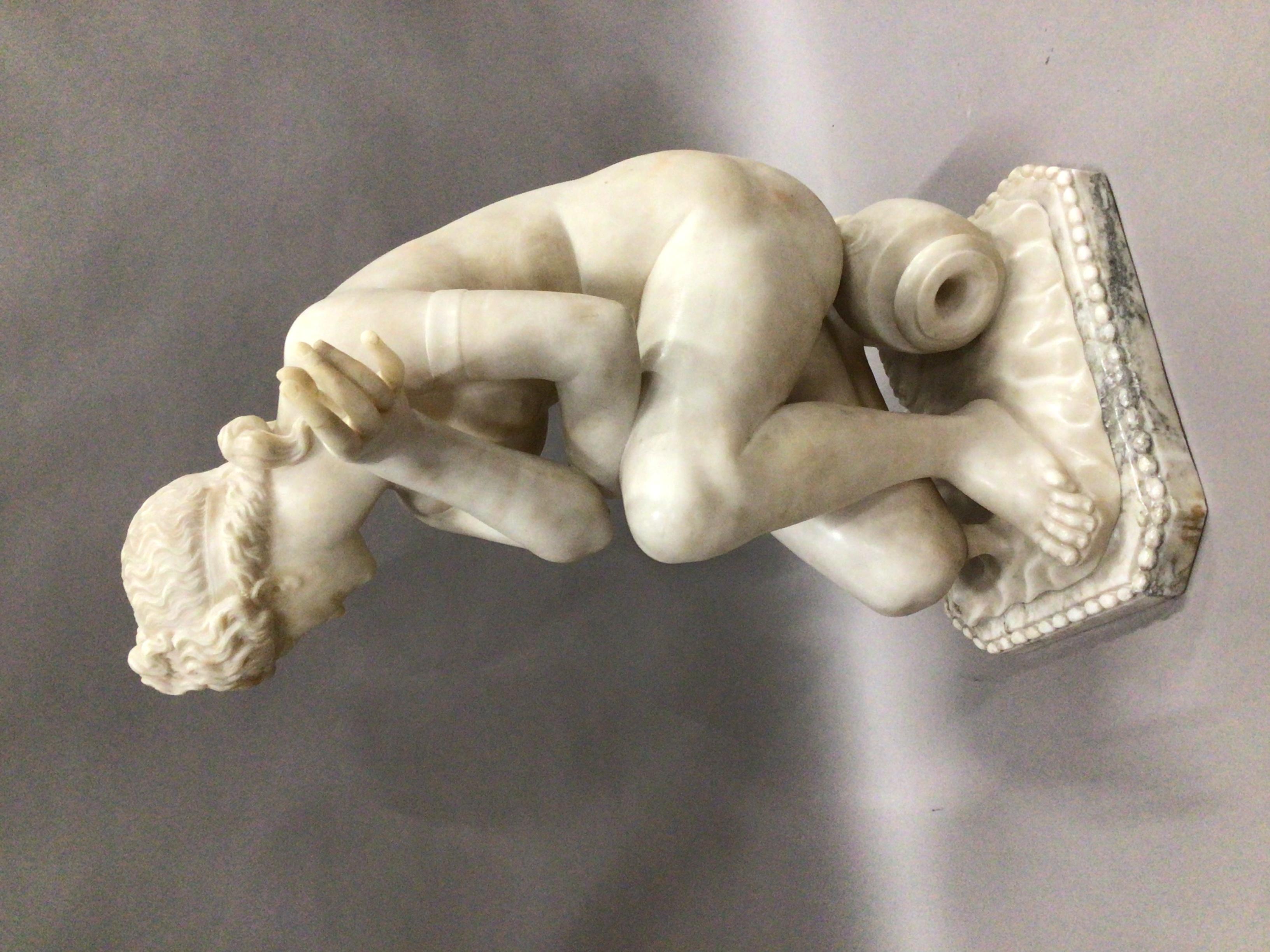 Marble Early C19th Large marble figure of Crouching Venus For Sale