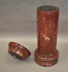 Early 19th Century Scagliola Pedestal Column