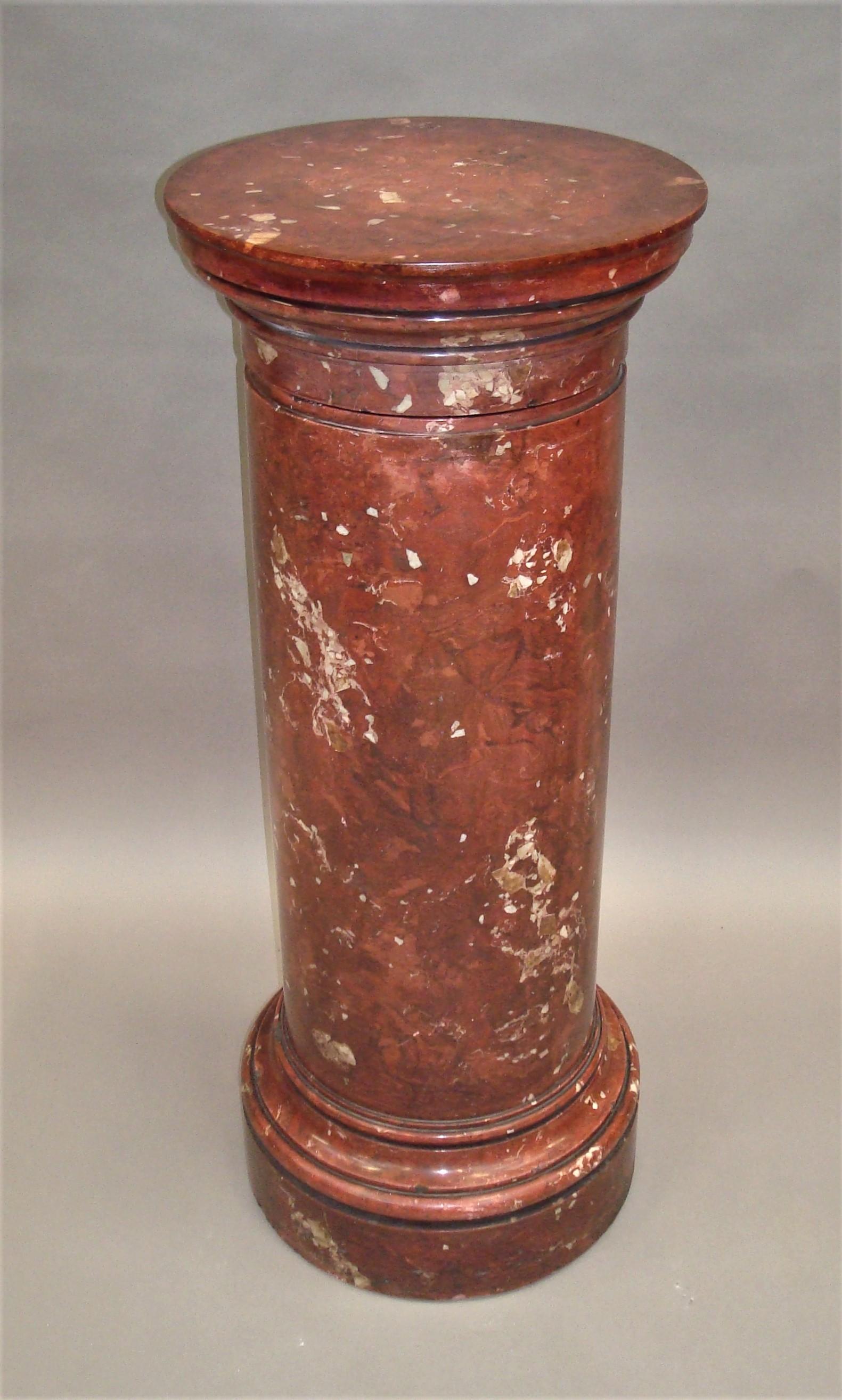 Early 19th Century Scagliola Pedestal Column For Sale 1