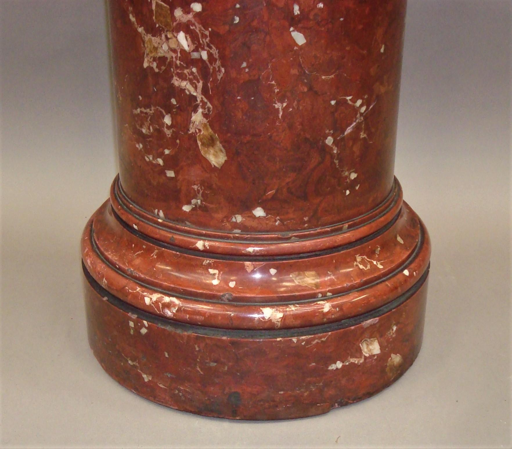 Early 19th Century Scagliola Pedestal Column For Sale 4