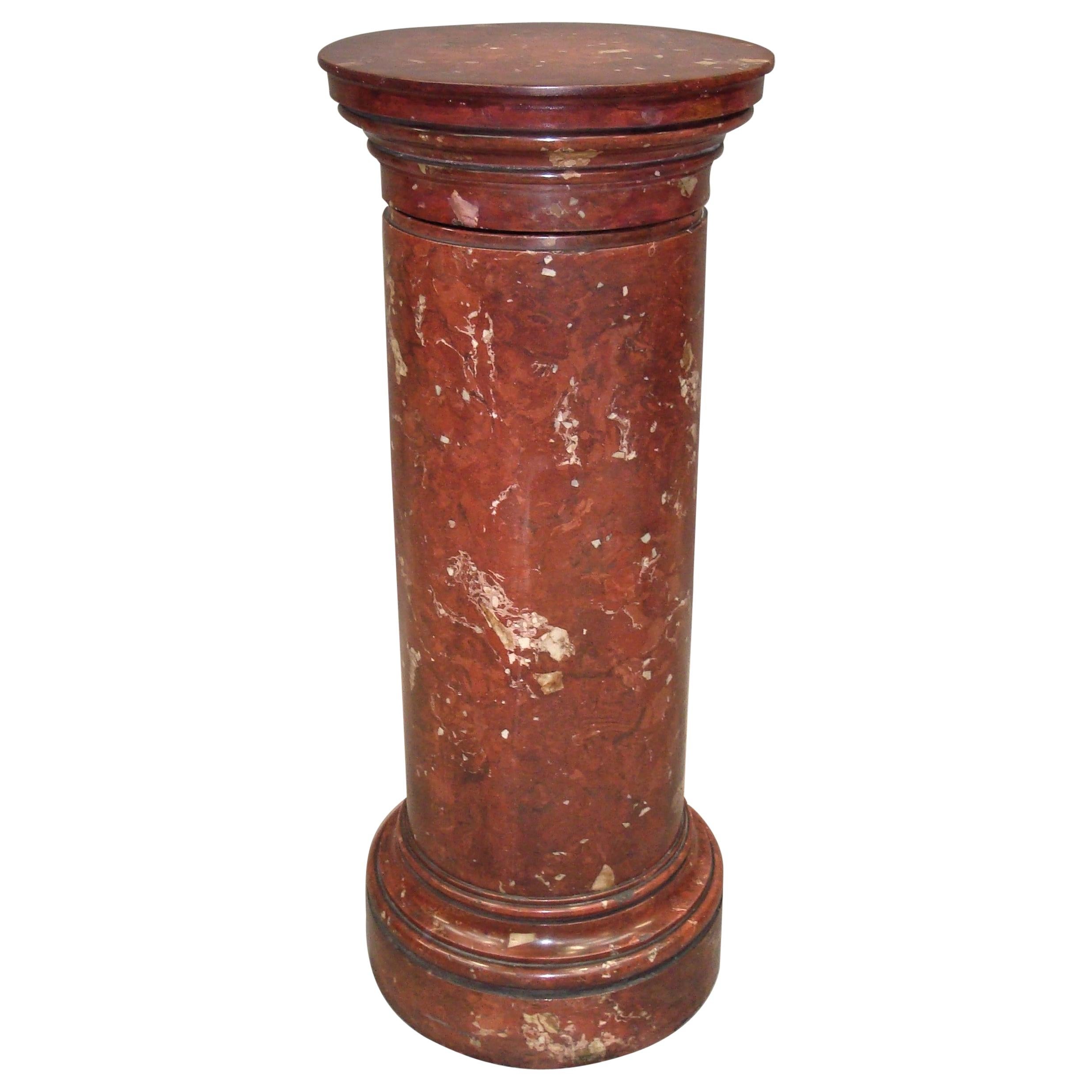 Early 19th Century Scagliola Pedestal Column For Sale