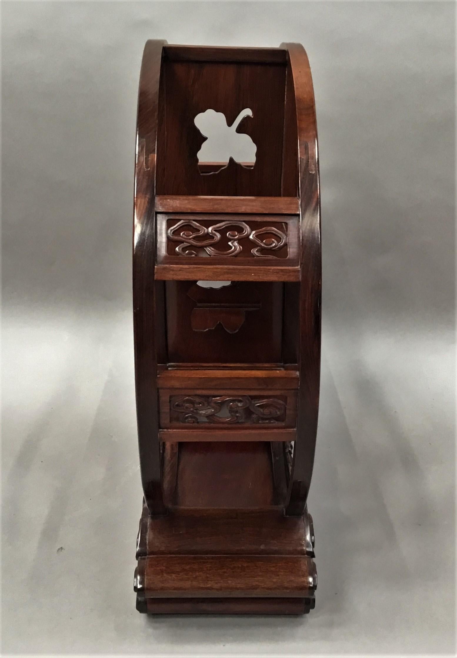 Early 20th Century Chinese Hongmu Display Stand For Sale 10